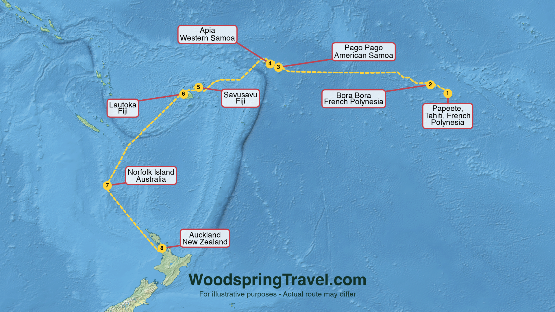 Route Illustration - Actual route may differ