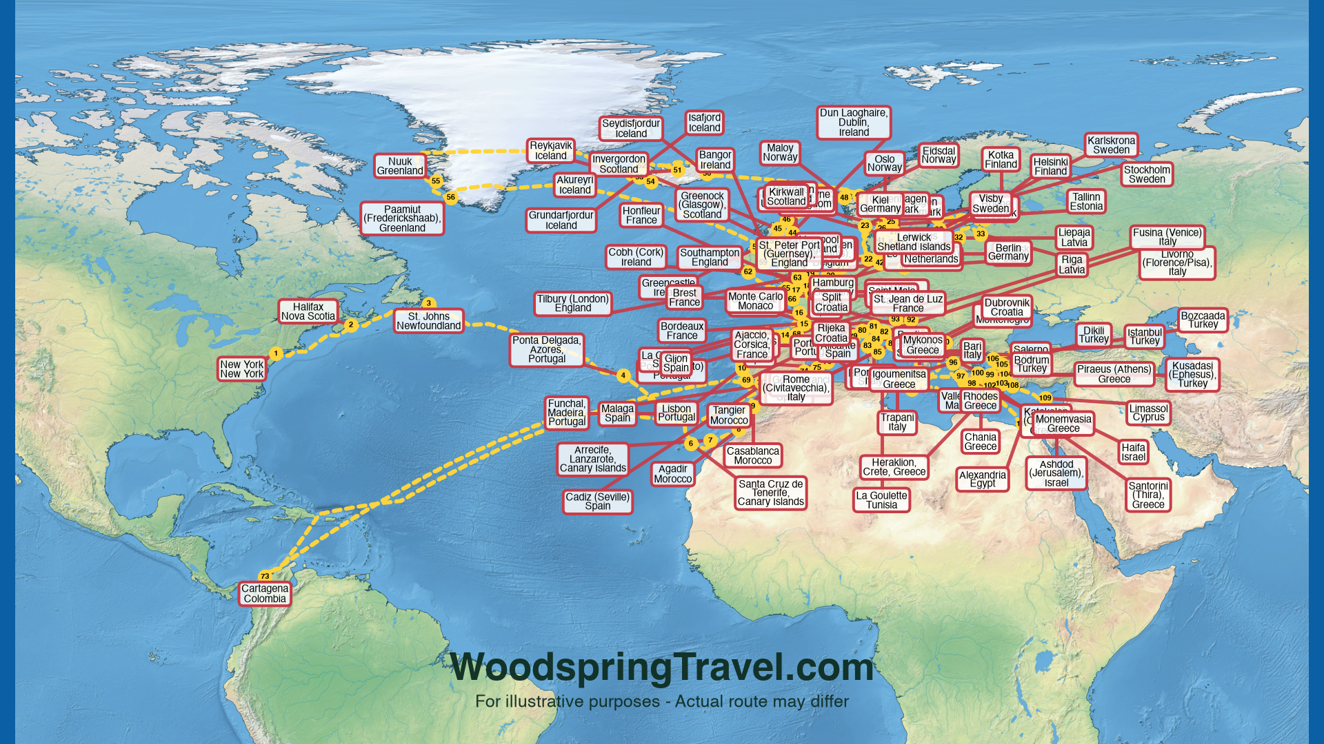 Route Illustration - Actual route may differ