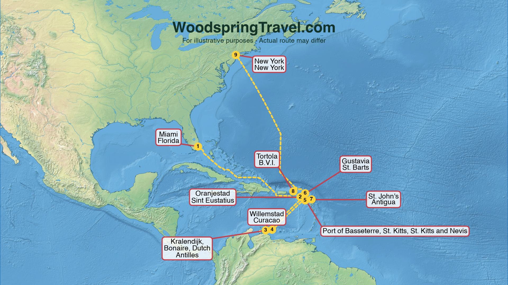 Route Illustration - Actual route may differ