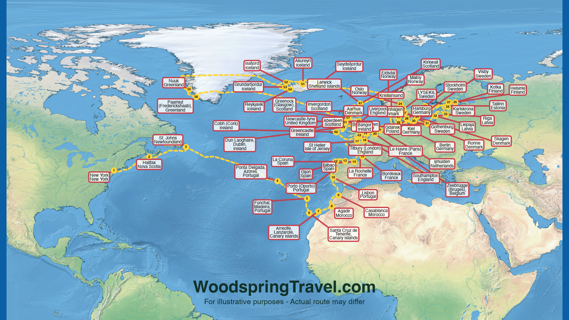 Route Illustration - Actual route may differ