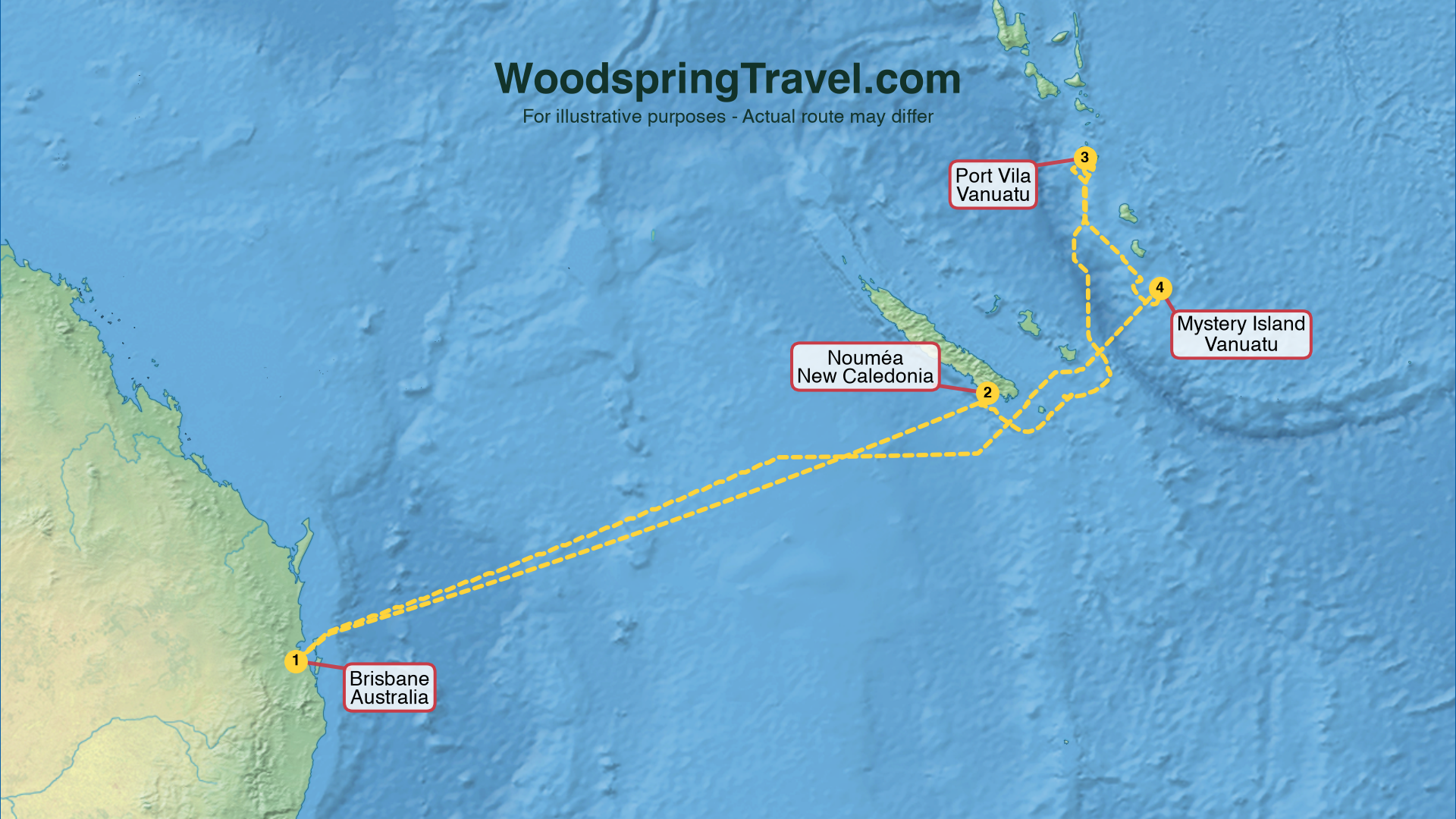 Route Illustration - Actual route may differ