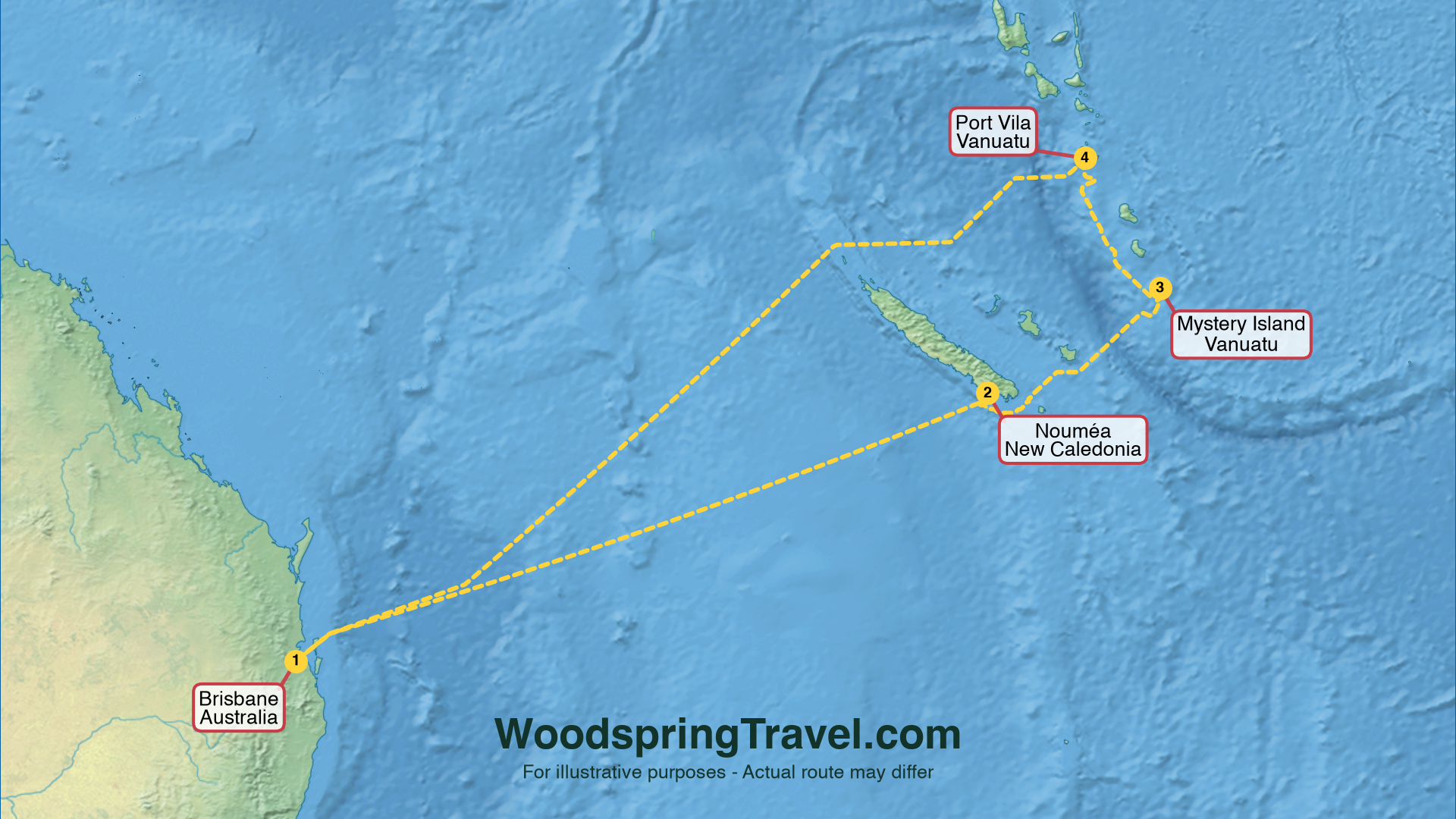 Route Illustration - Actual route may differ