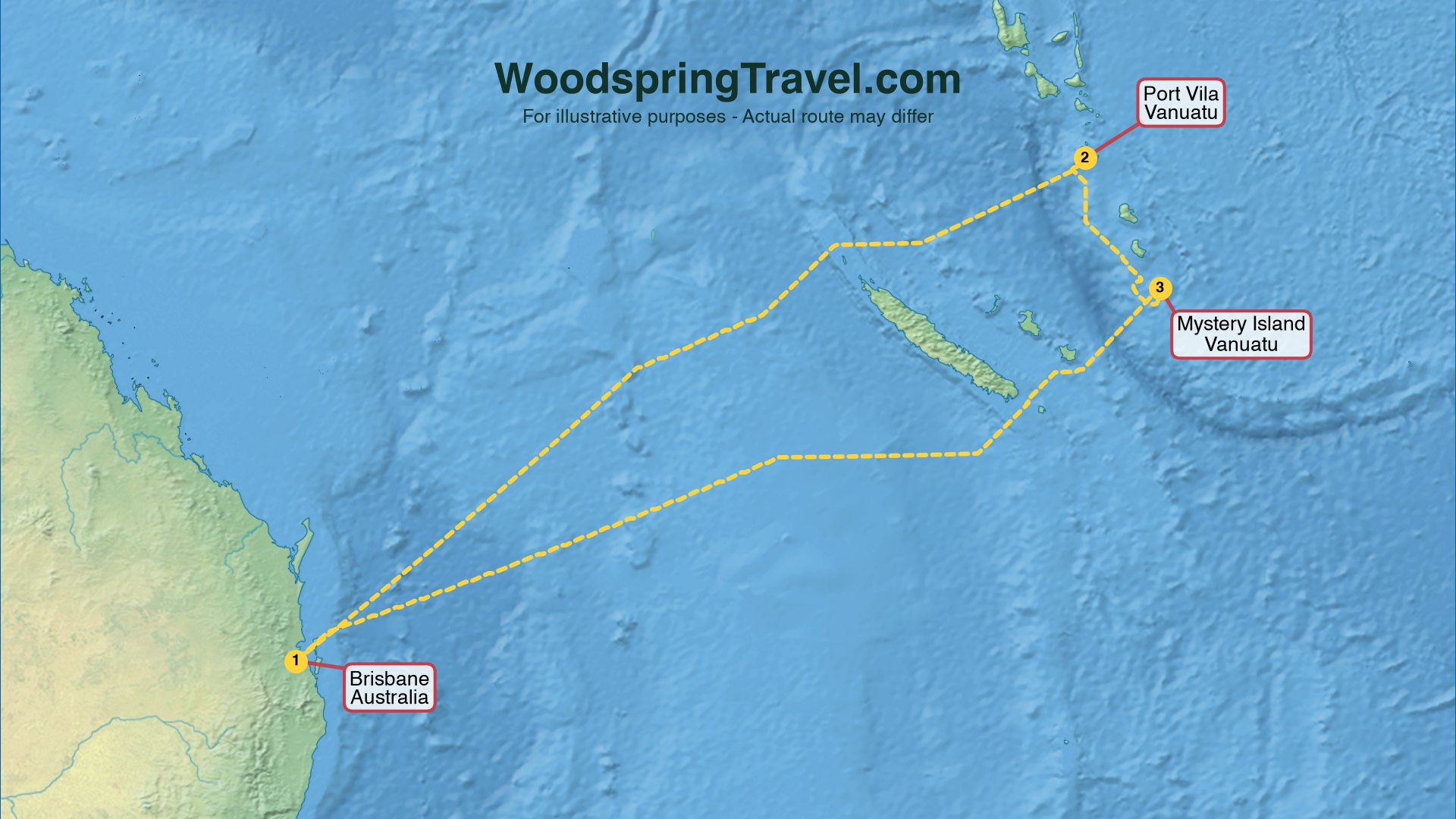Route Illustration - Actual route may differ
