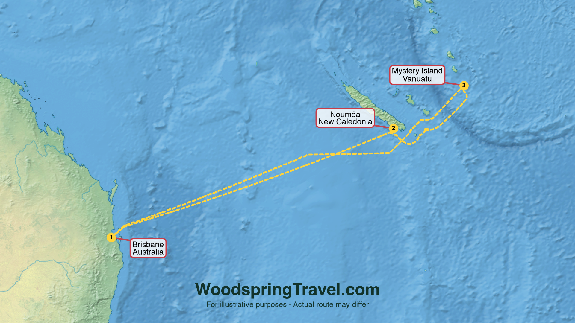 Route Illustration - Actual route may differ