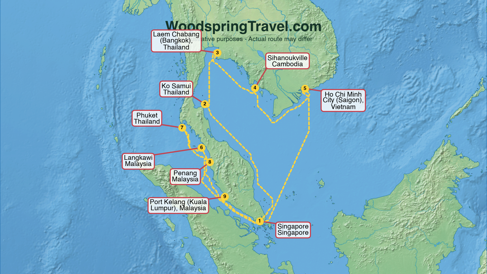Route Illustration - Actual route may differ