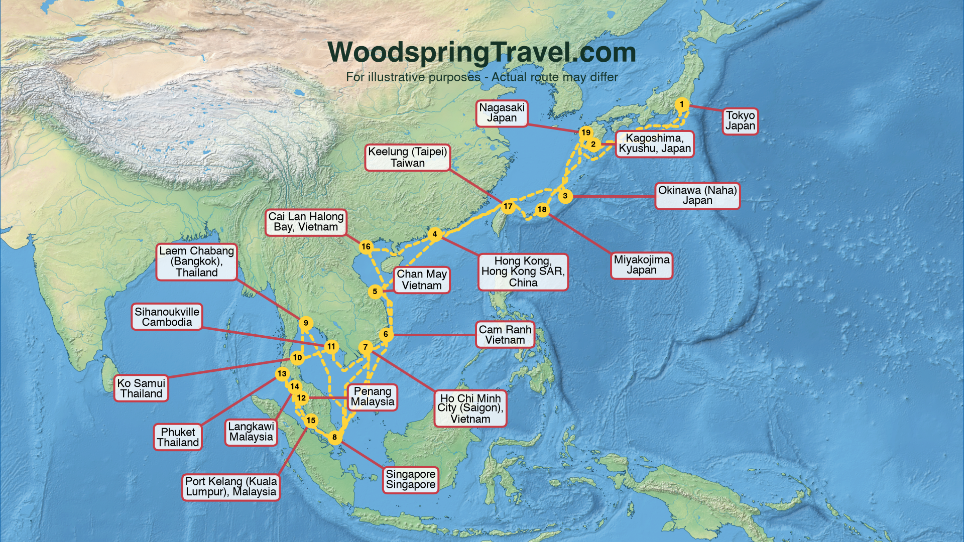 Route Illustration - Actual route may differ