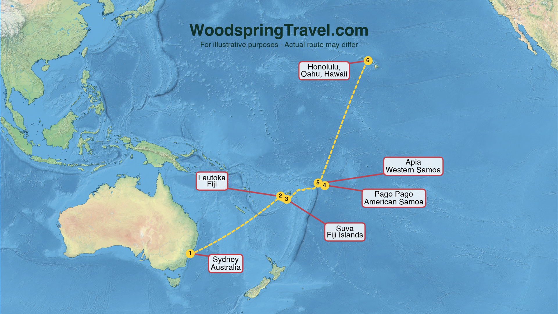Route Illustration - Actual route may differ