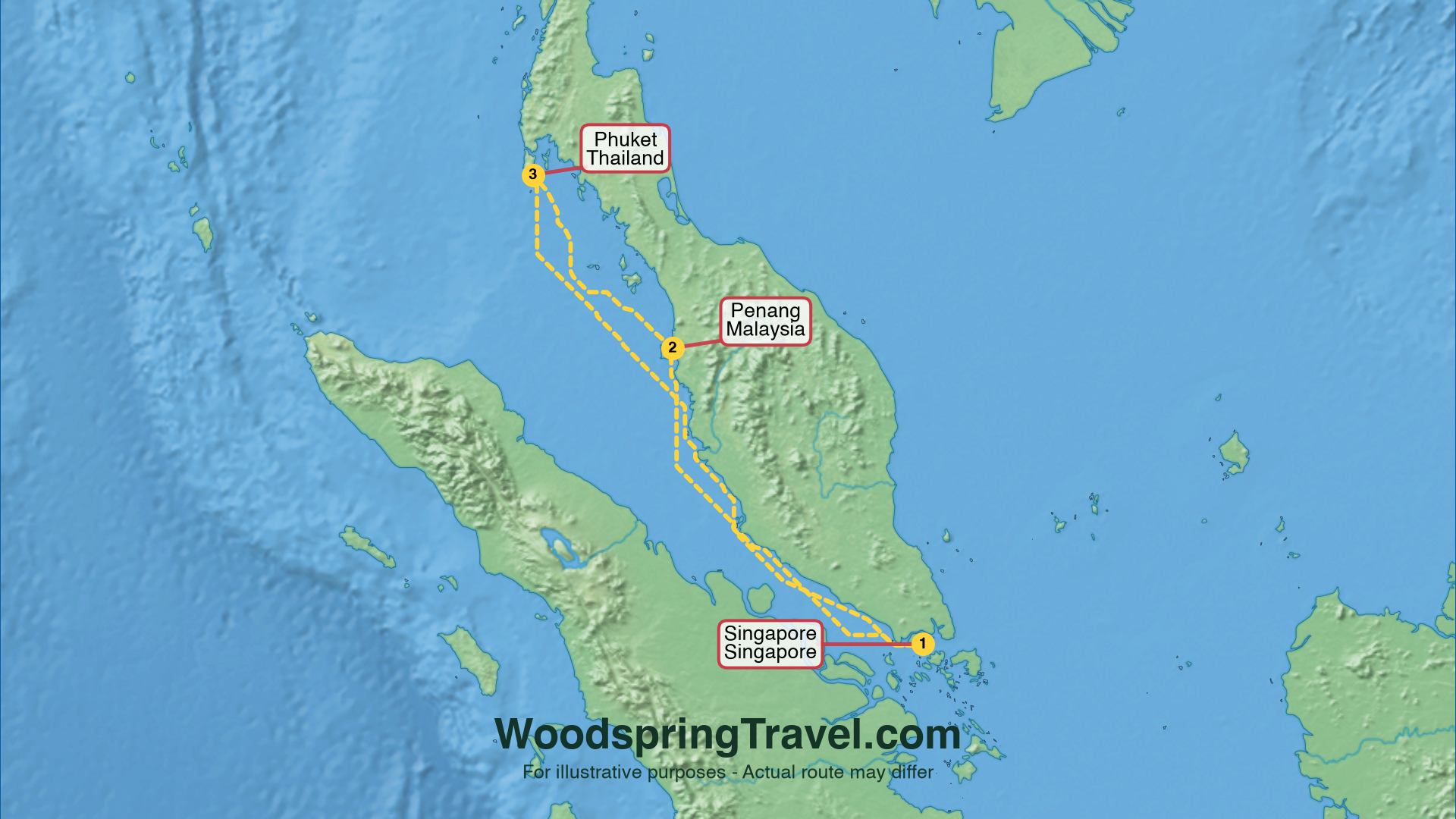 Route Illustration - Actual route may differ