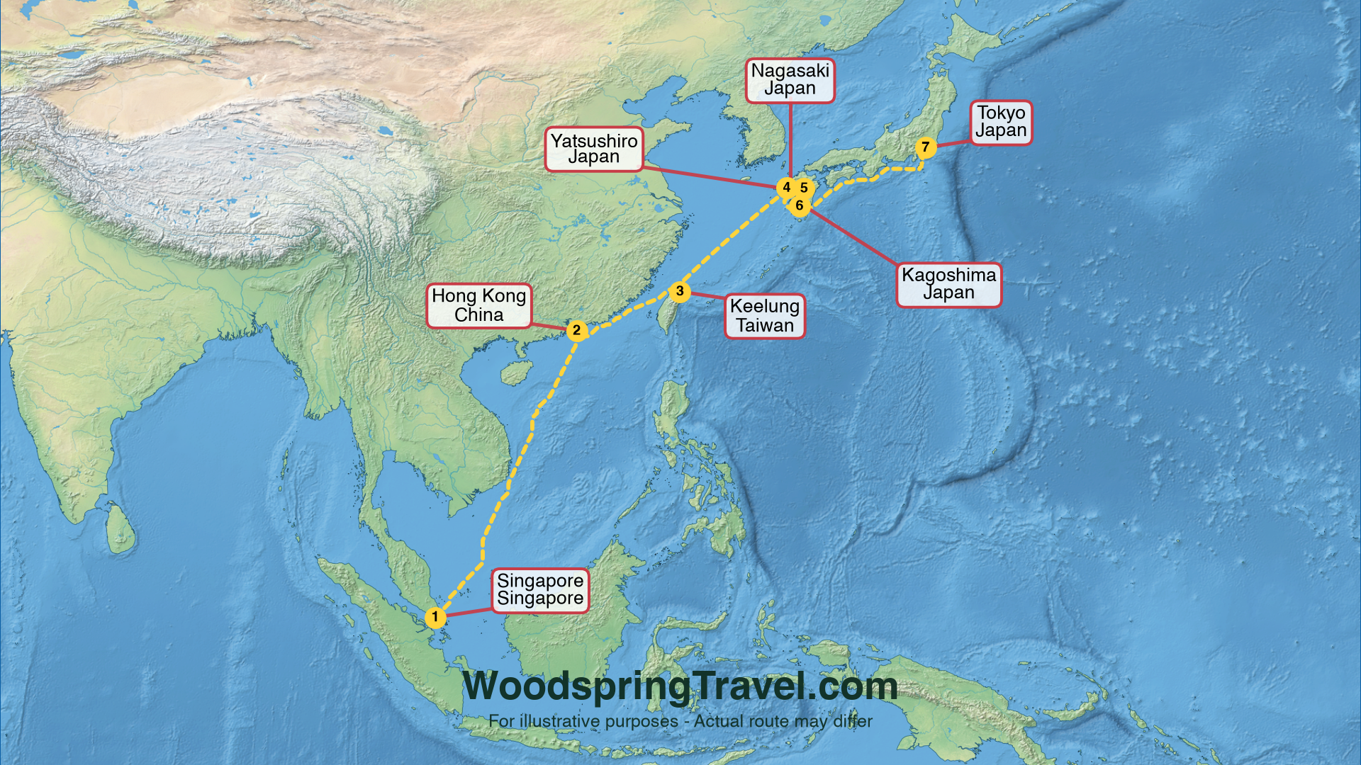 Route Illustration - Actual route may differ