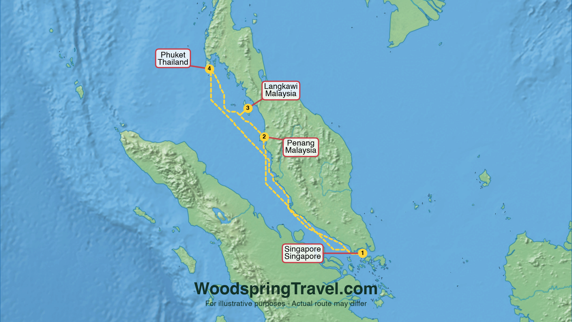 Route Illustration - Actual route may differ
