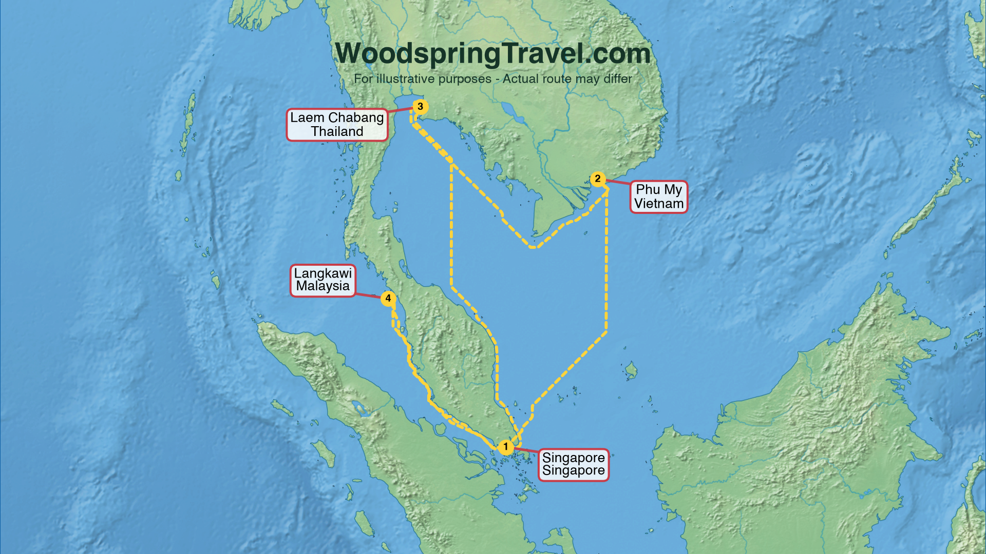 Route Illustration - Actual route may differ