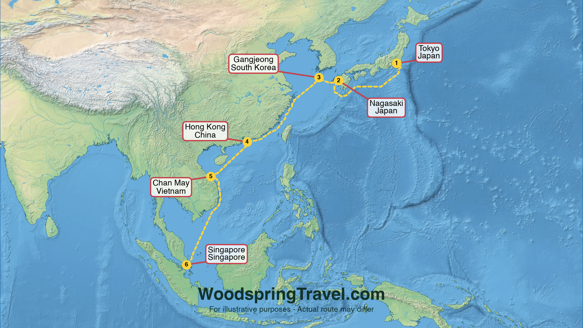 Route Illustration - Actual route may differ
