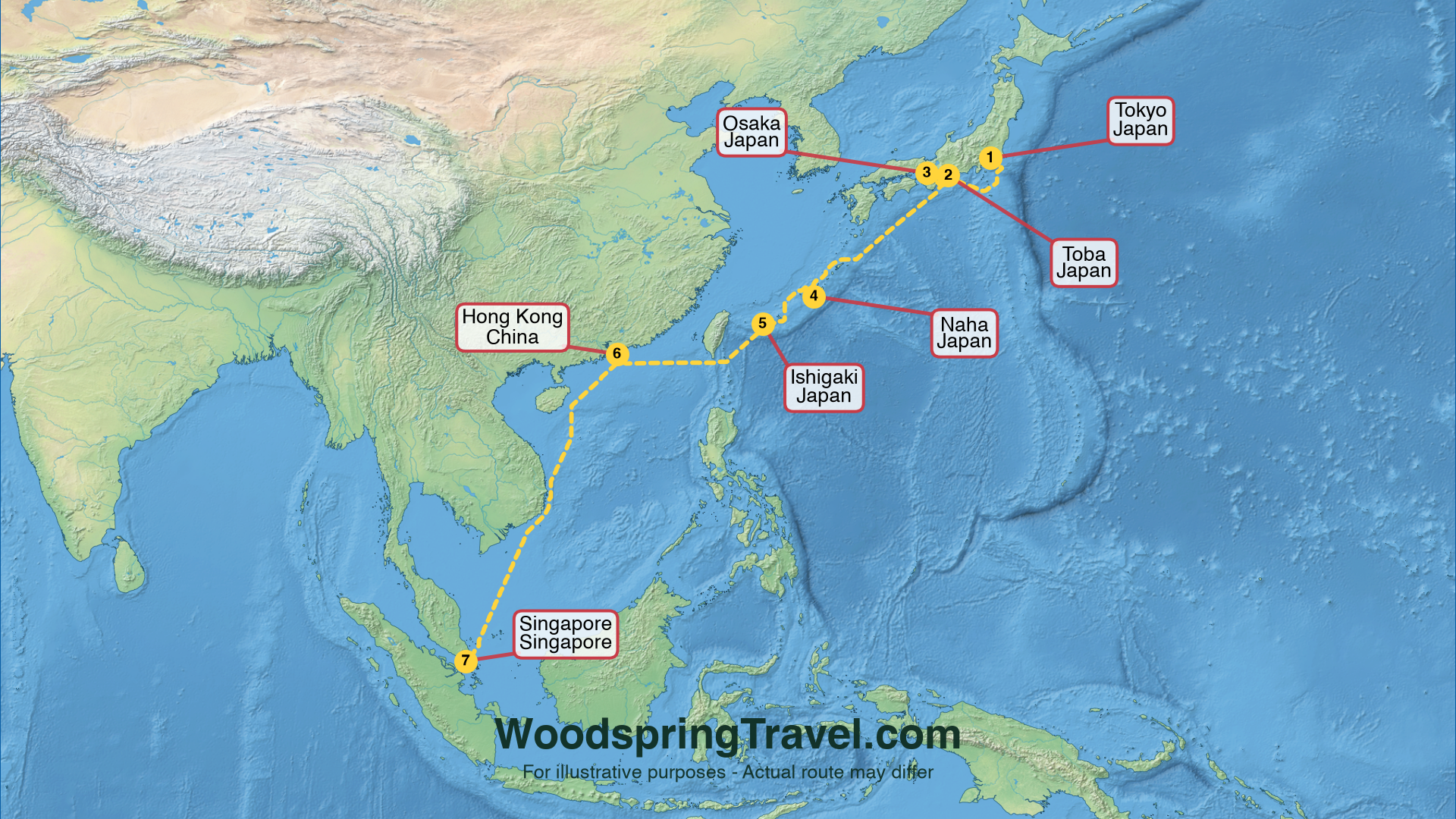 Route Illustration - Actual route may differ