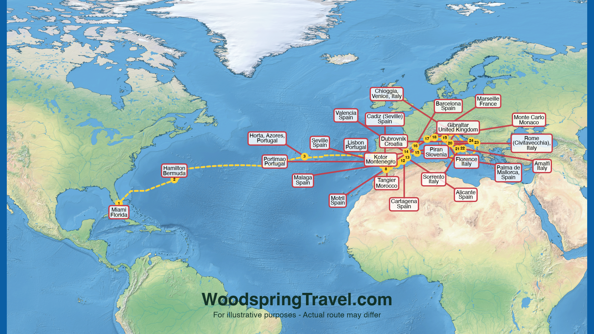 Route Illustration - Actual route may differ