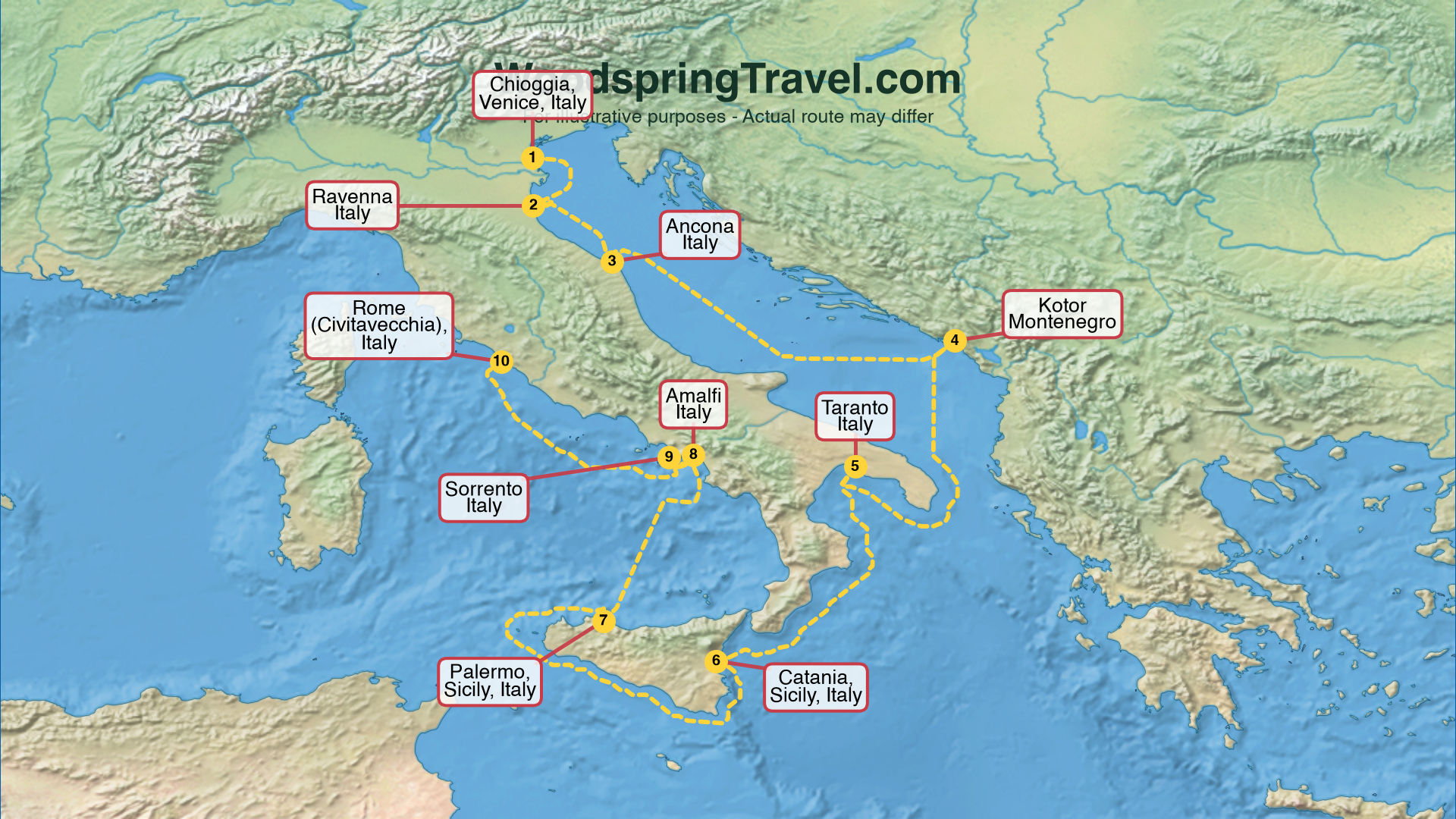 Route Illustration - Actual route may differ Route Illustration - Actual route may differ