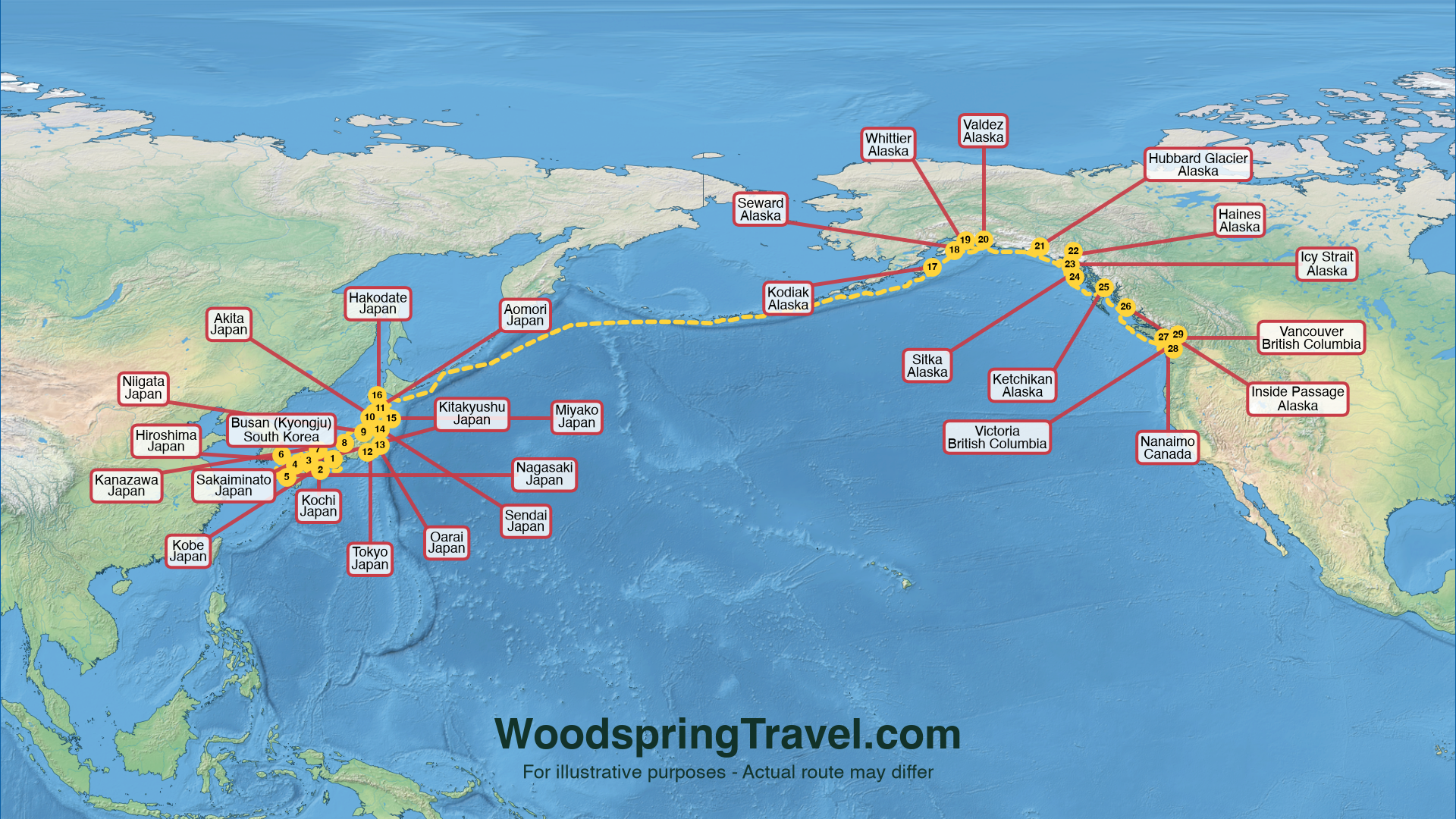 Route Illustration - Actual route may differ
