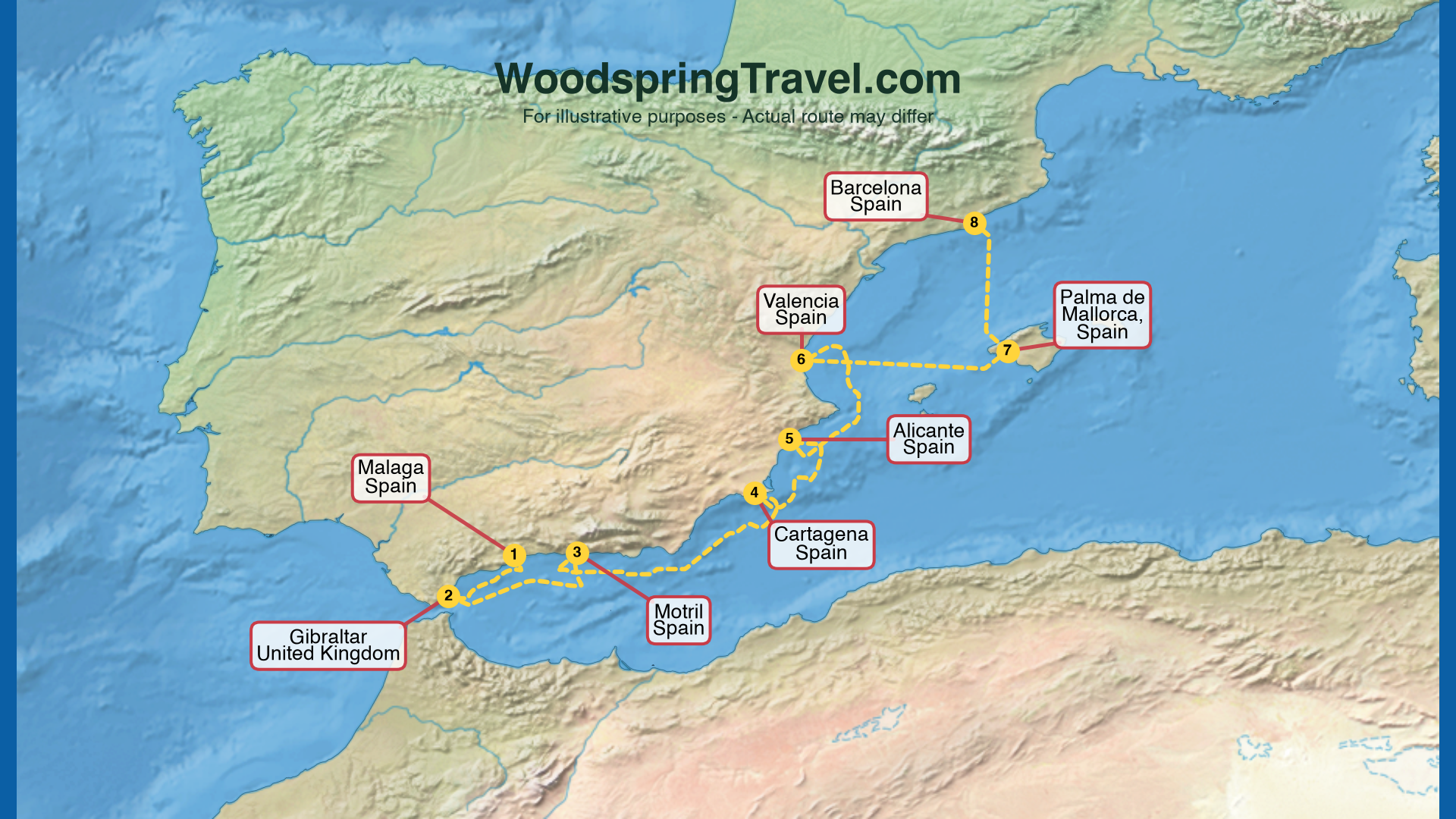 Route Illustration - Actual route may differ