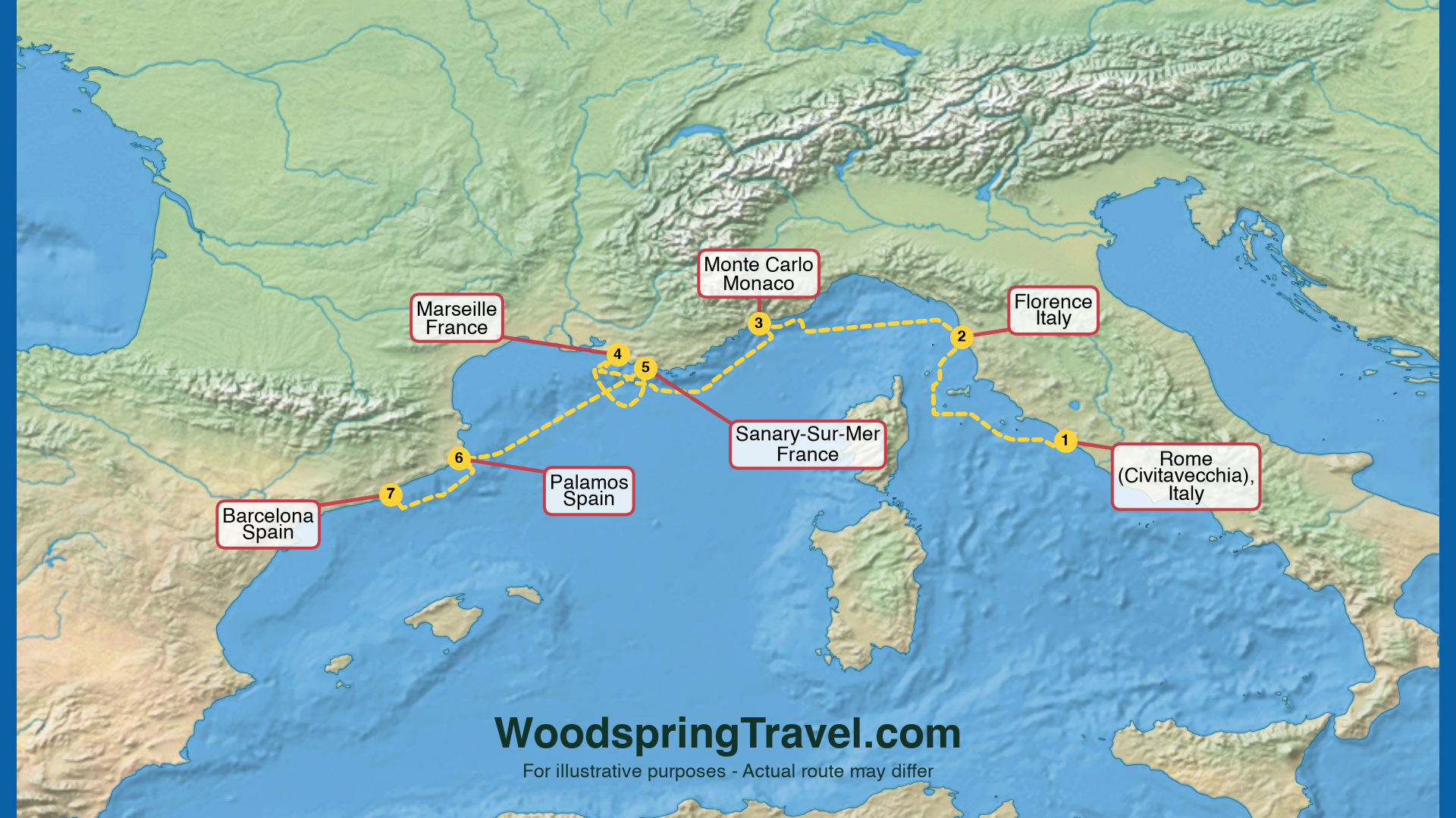 Route Illustration - Actual route may differ
