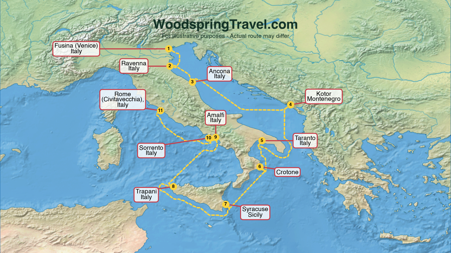 Route Illustration - Actual route may differ