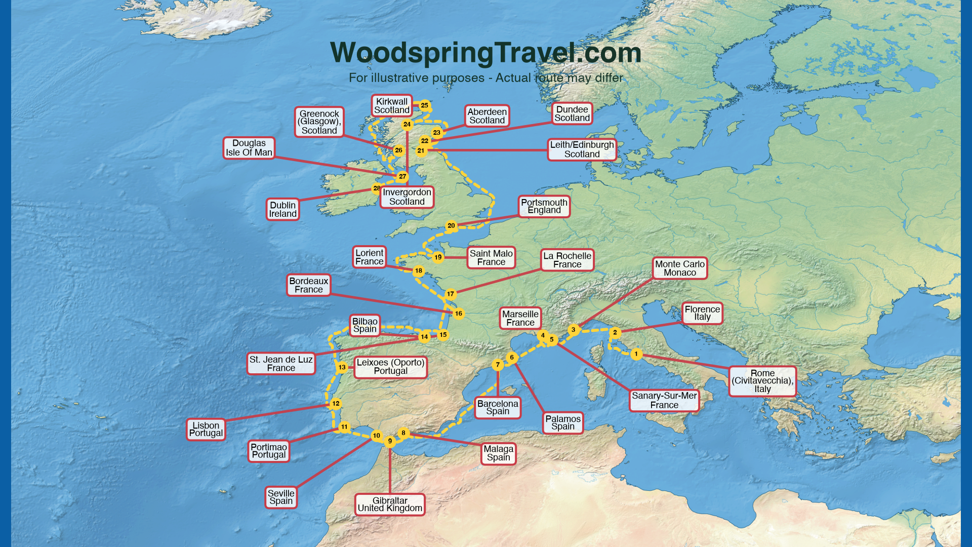 Route Illustration - Actual route may differ