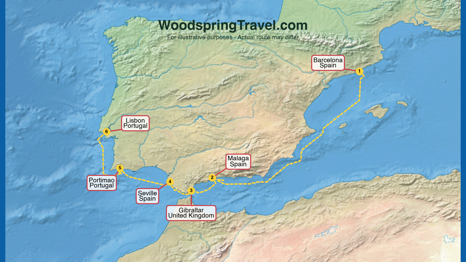 Route Illustration - Actual route may differ