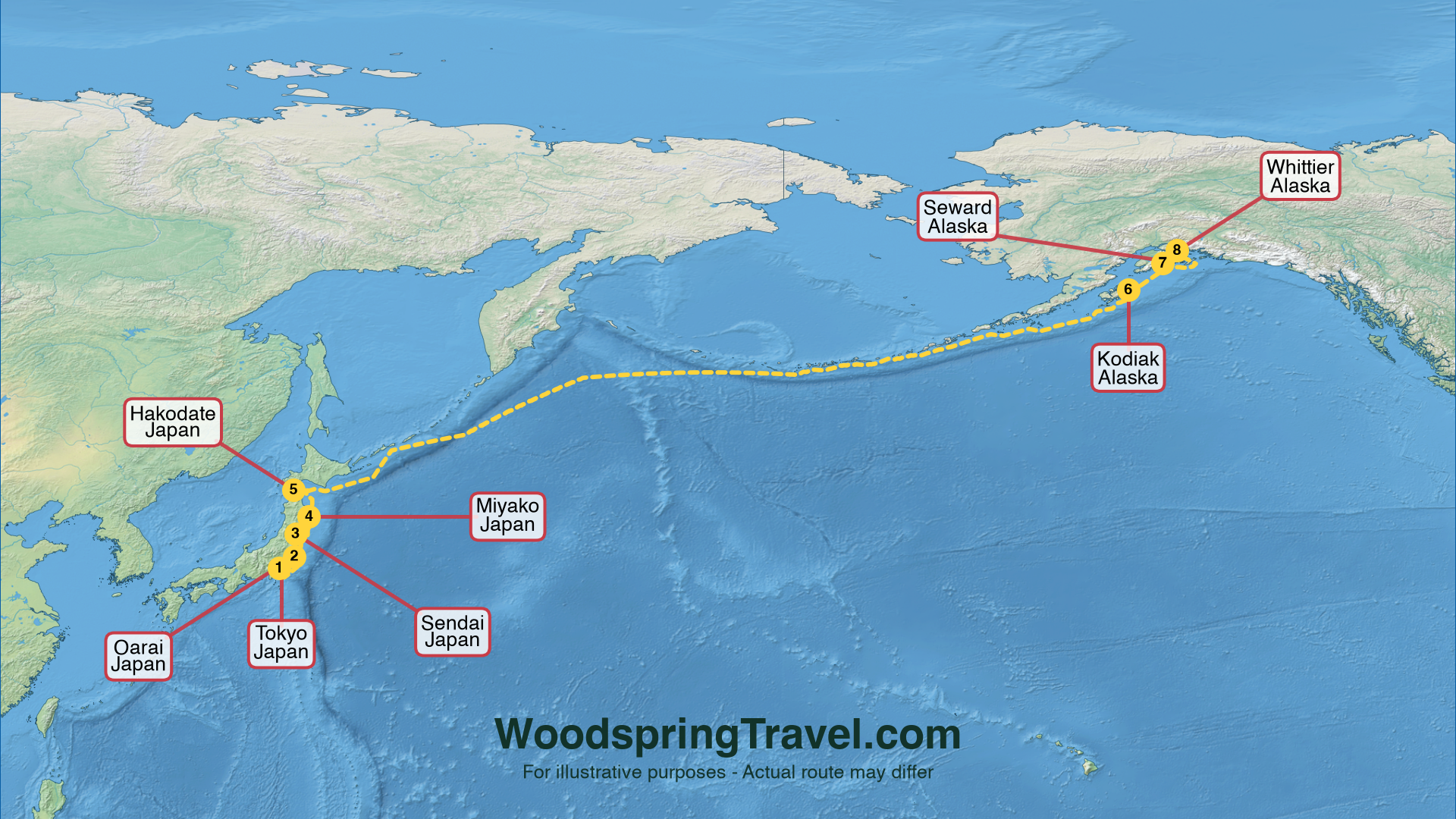 Route Illustration - Actual route may differ