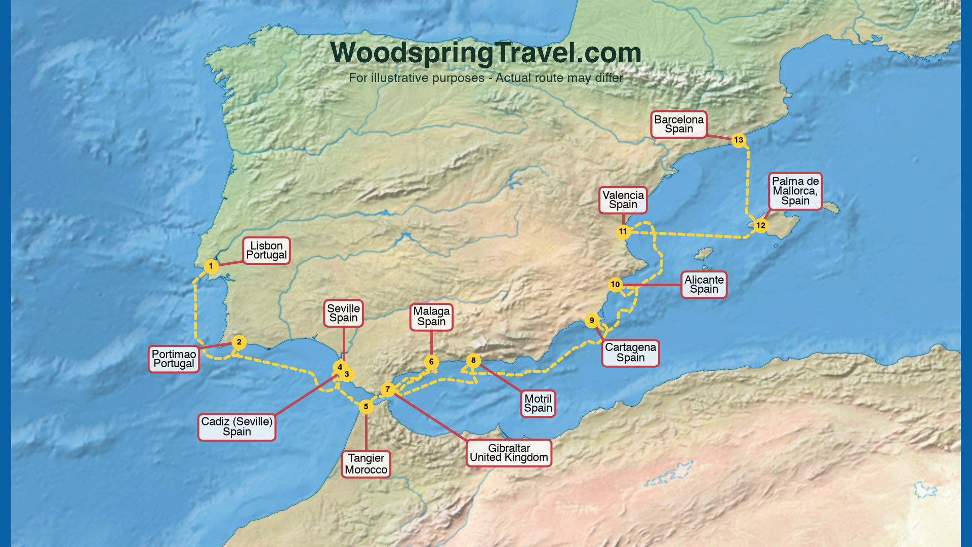 Route Illustration - Actual route may differ