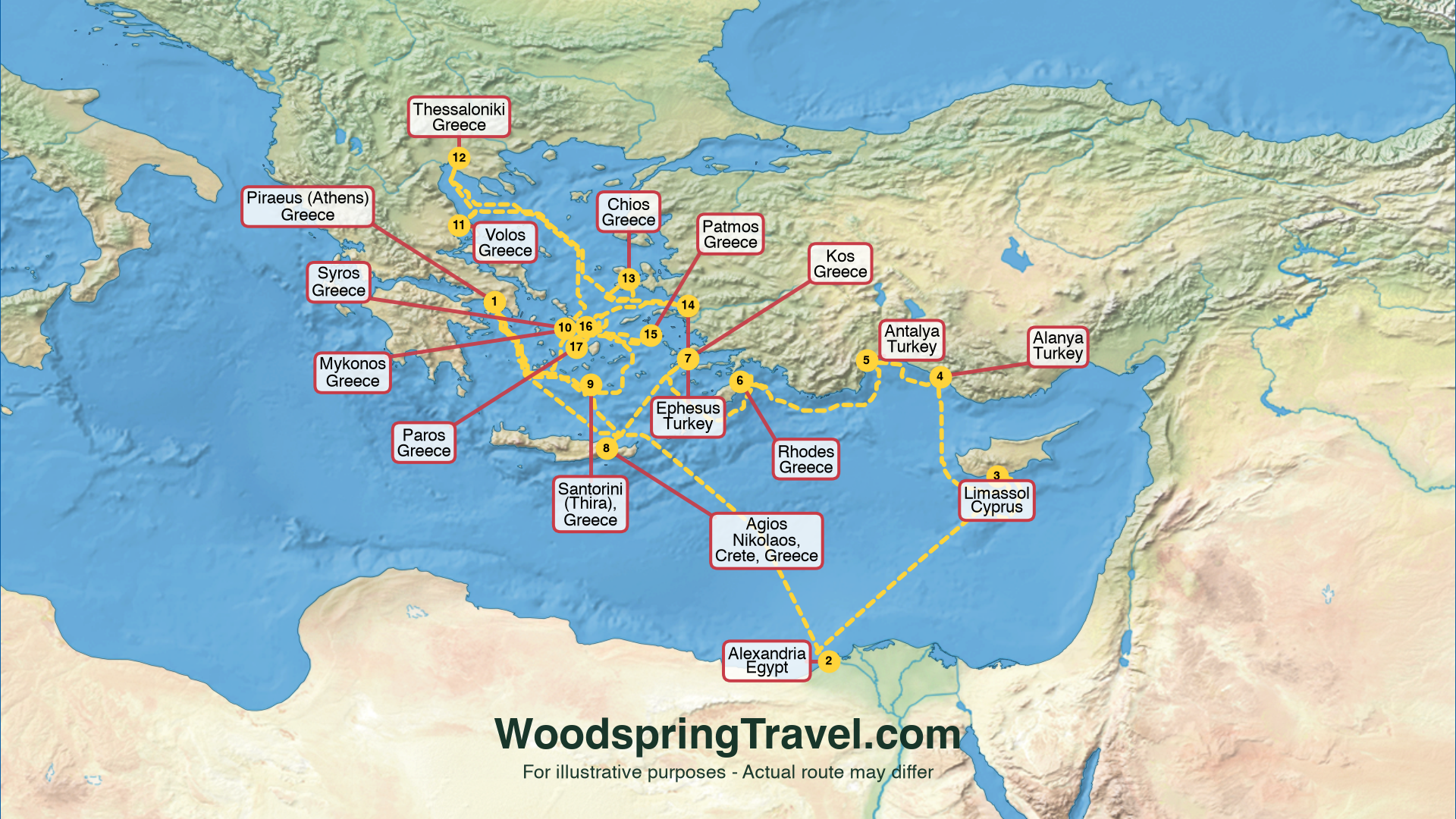 Route Illustration - Actual route may differ