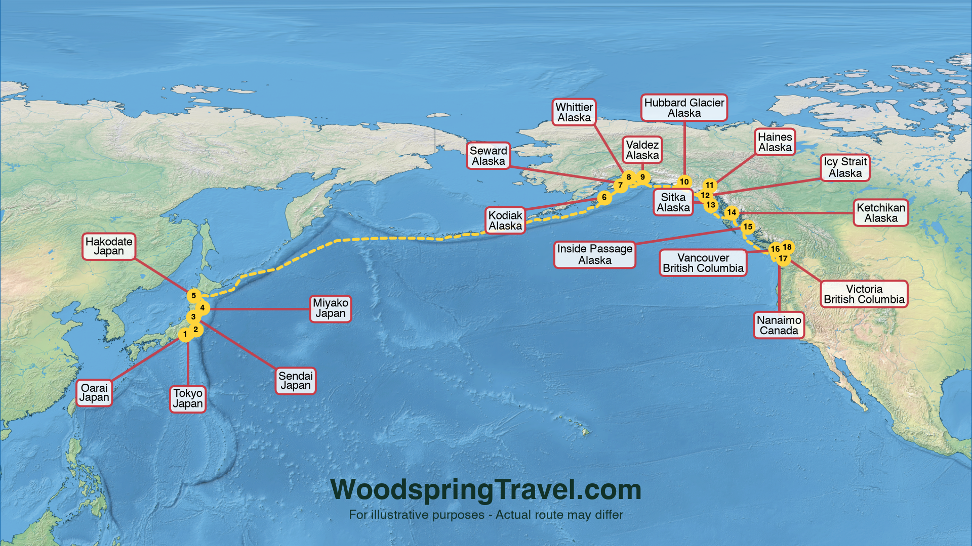 Route Illustration - Actual route may differ