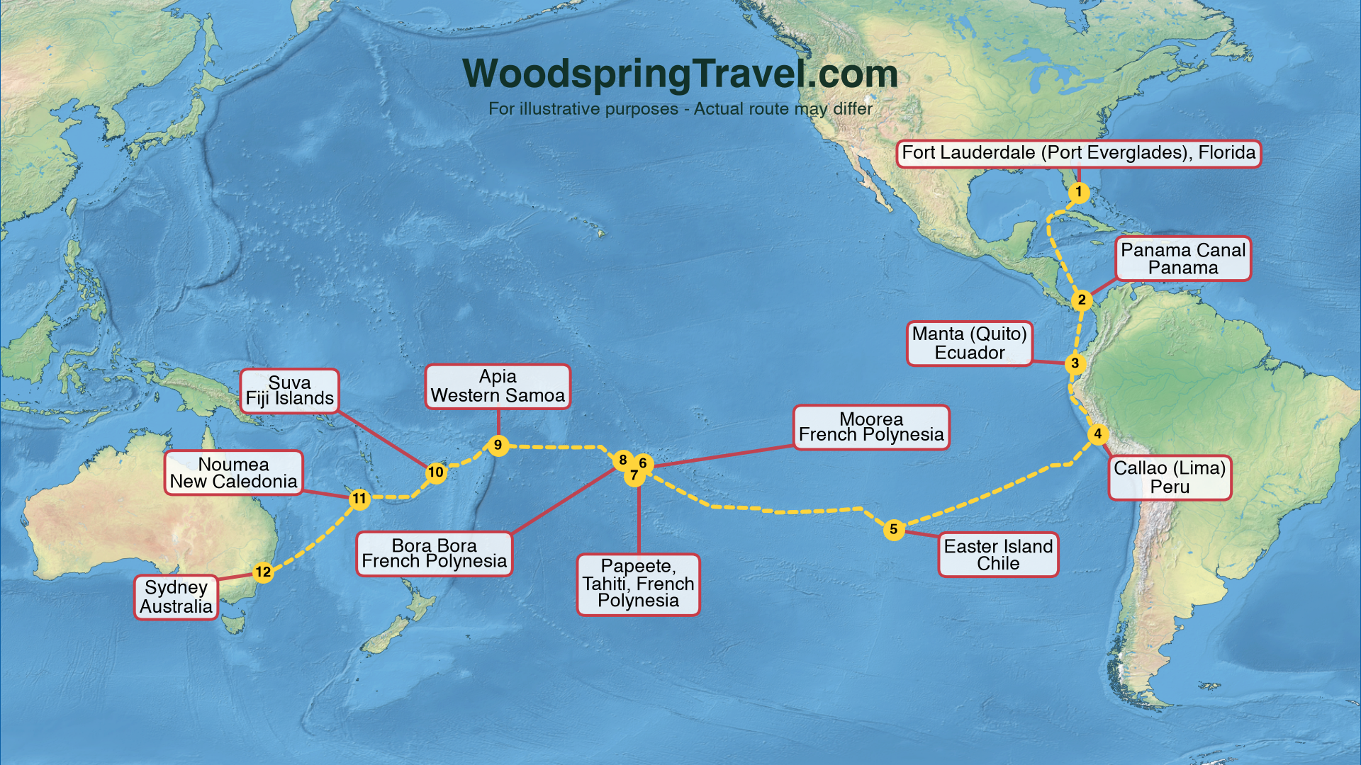 Route Illustration - Actual route may differ