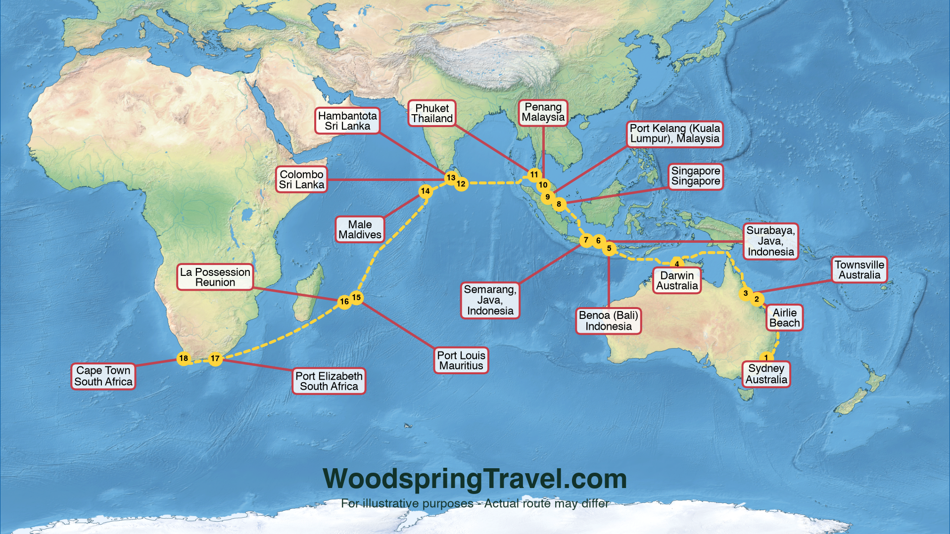 Route Illustration - Actual route may differ