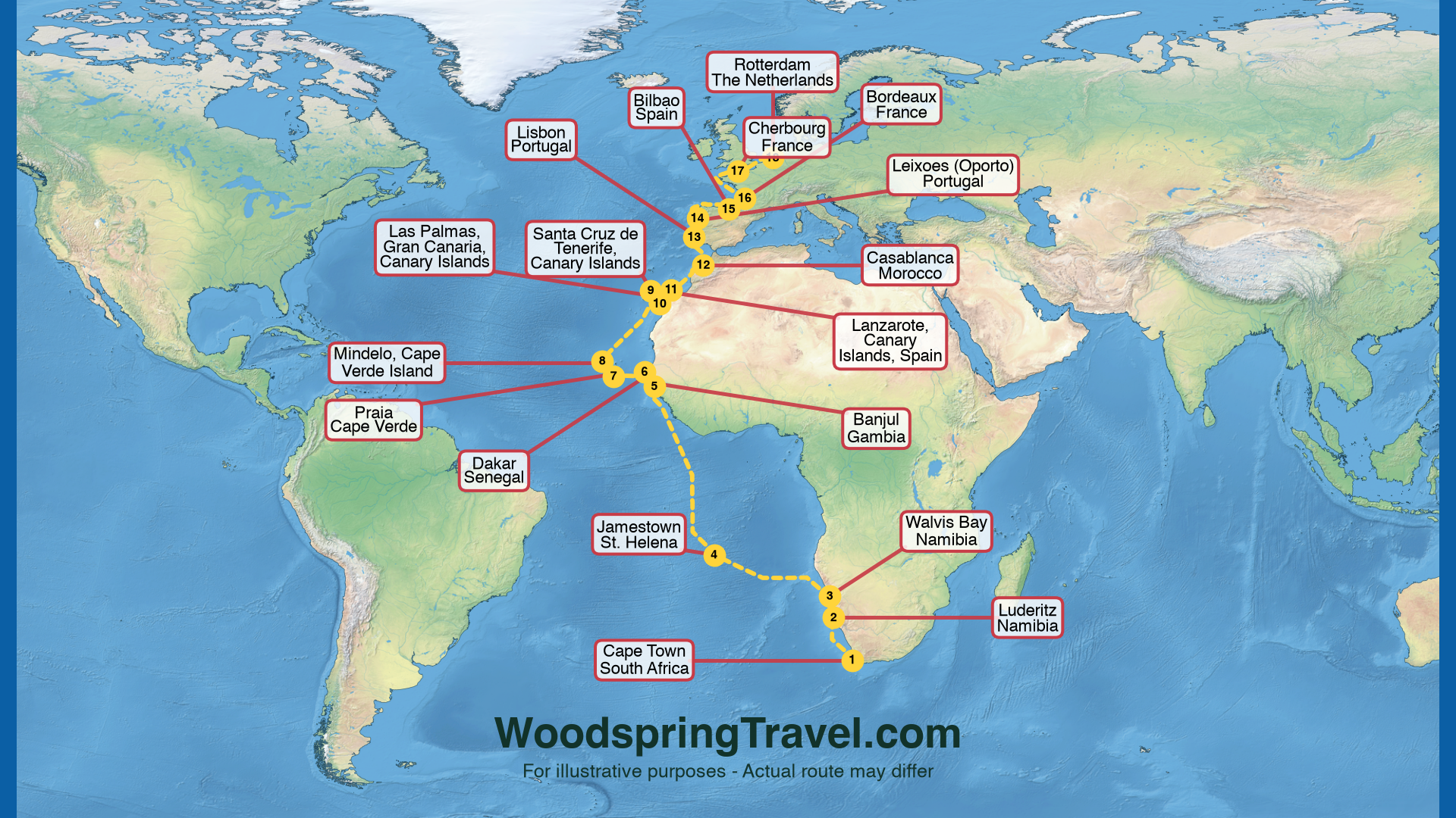 Route Illustration - Actual route may differ