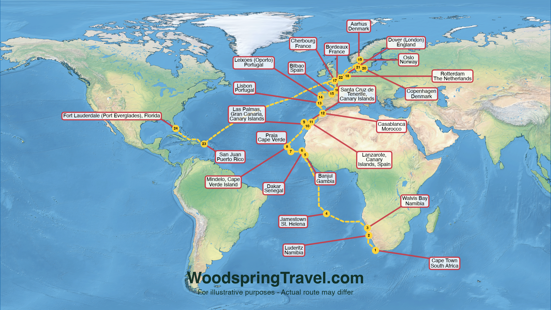 Route Illustration - Actual route may differ