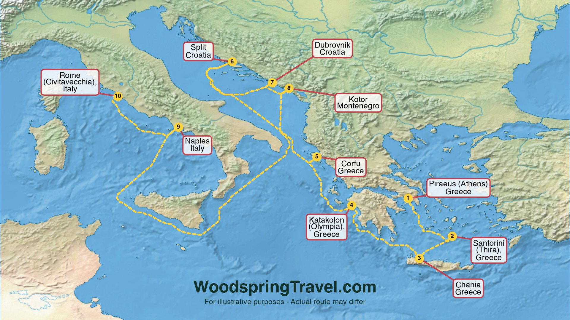 Route Illustration - Actual route may differ
