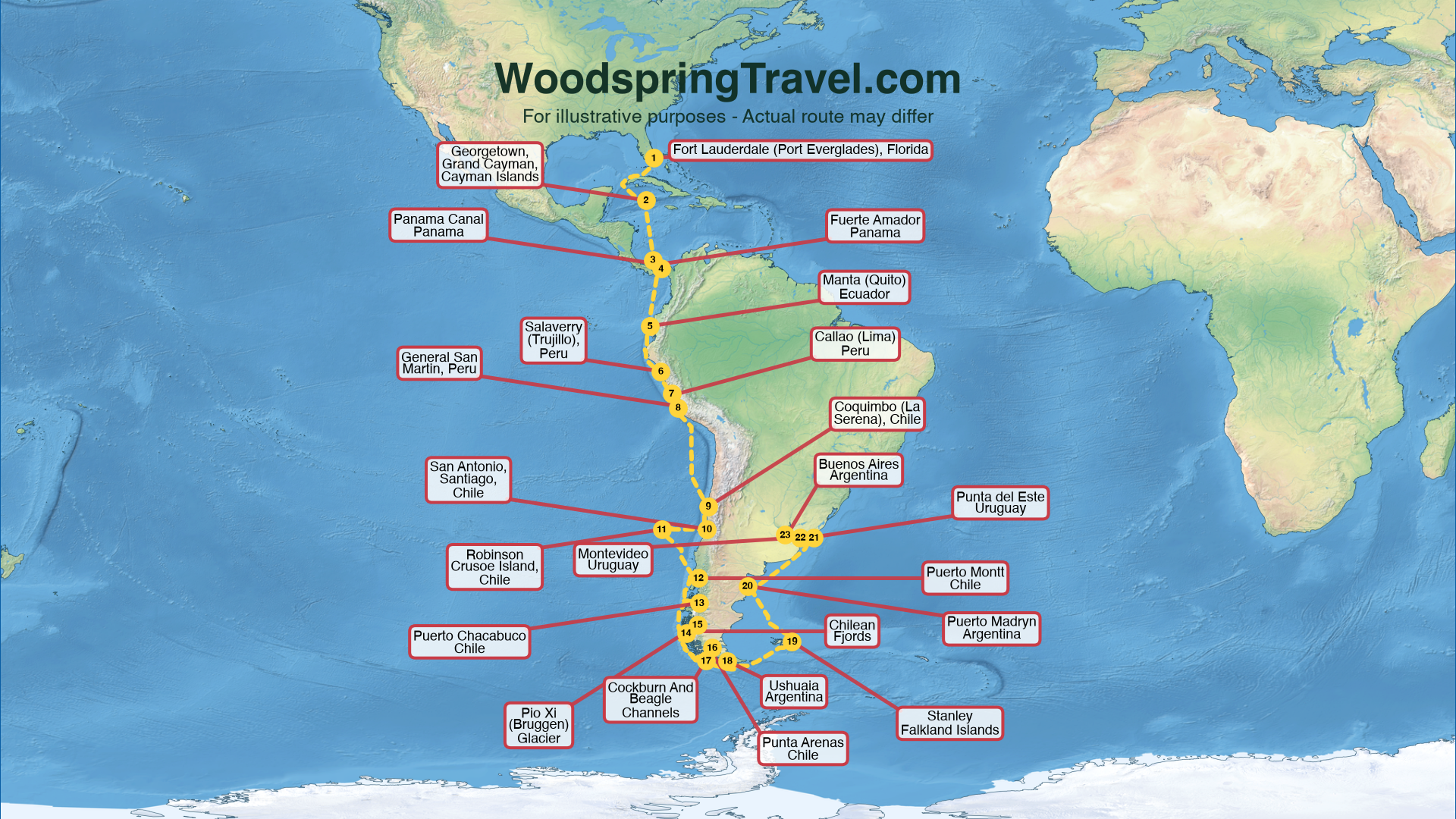 Route Illustration - Actual route may differ