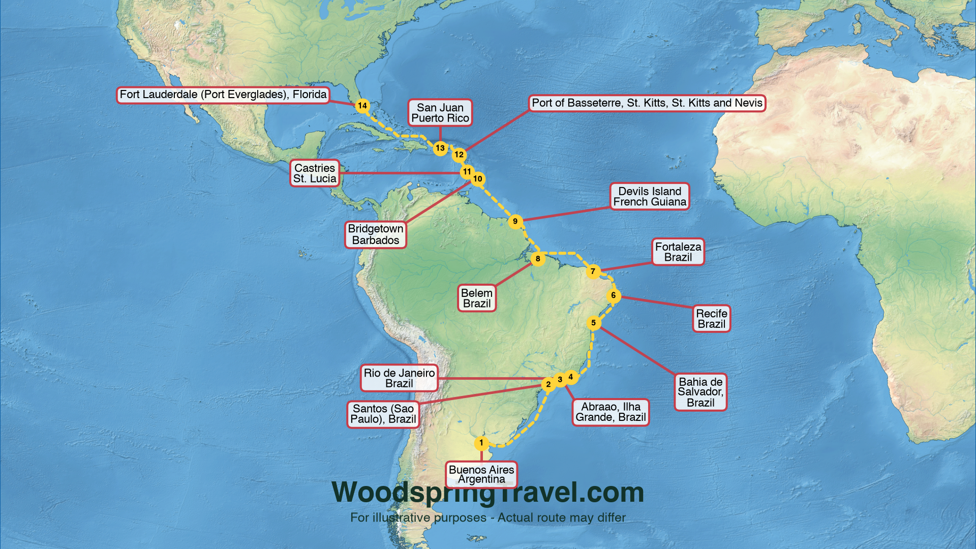 Route Illustration - Actual route may differ