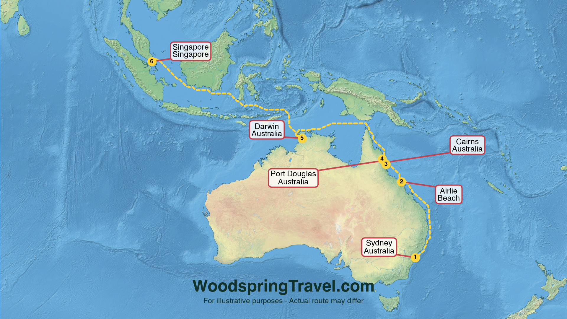 Route Illustration - Actual route may differ