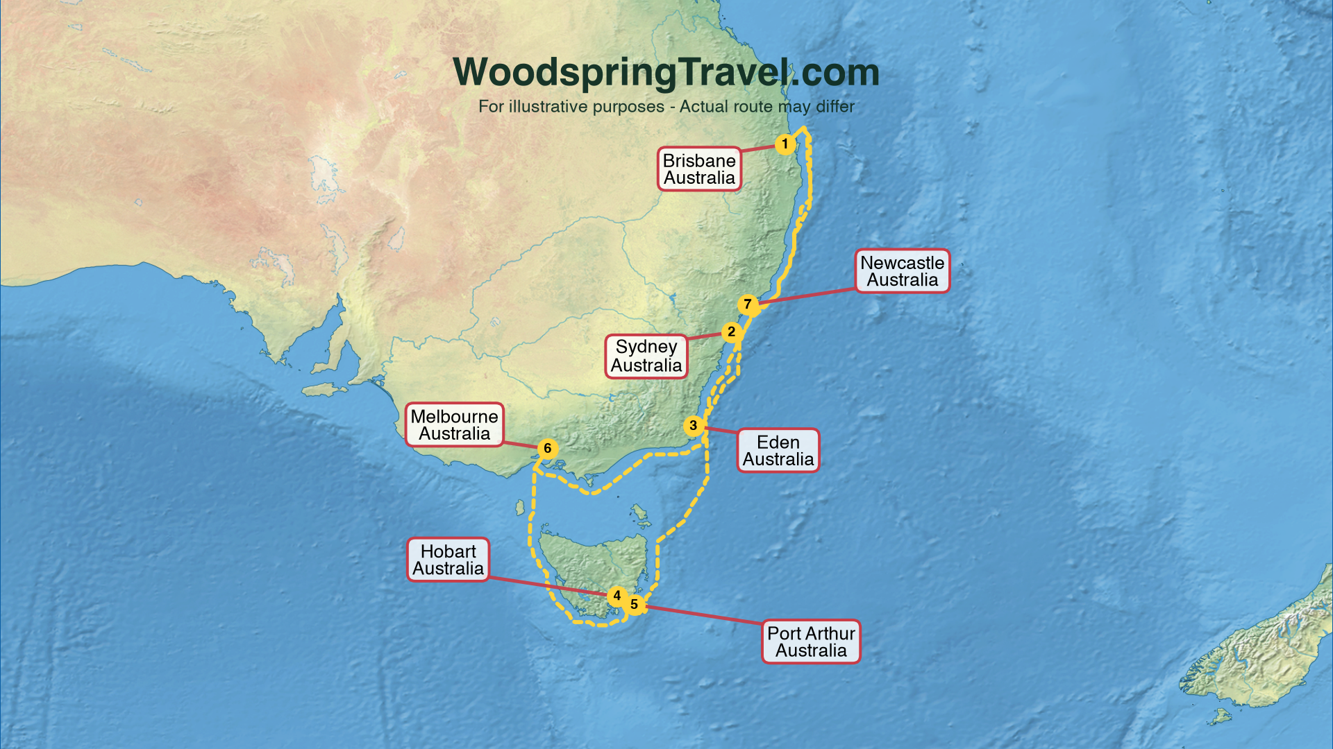 Route Illustration - Actual route may differ