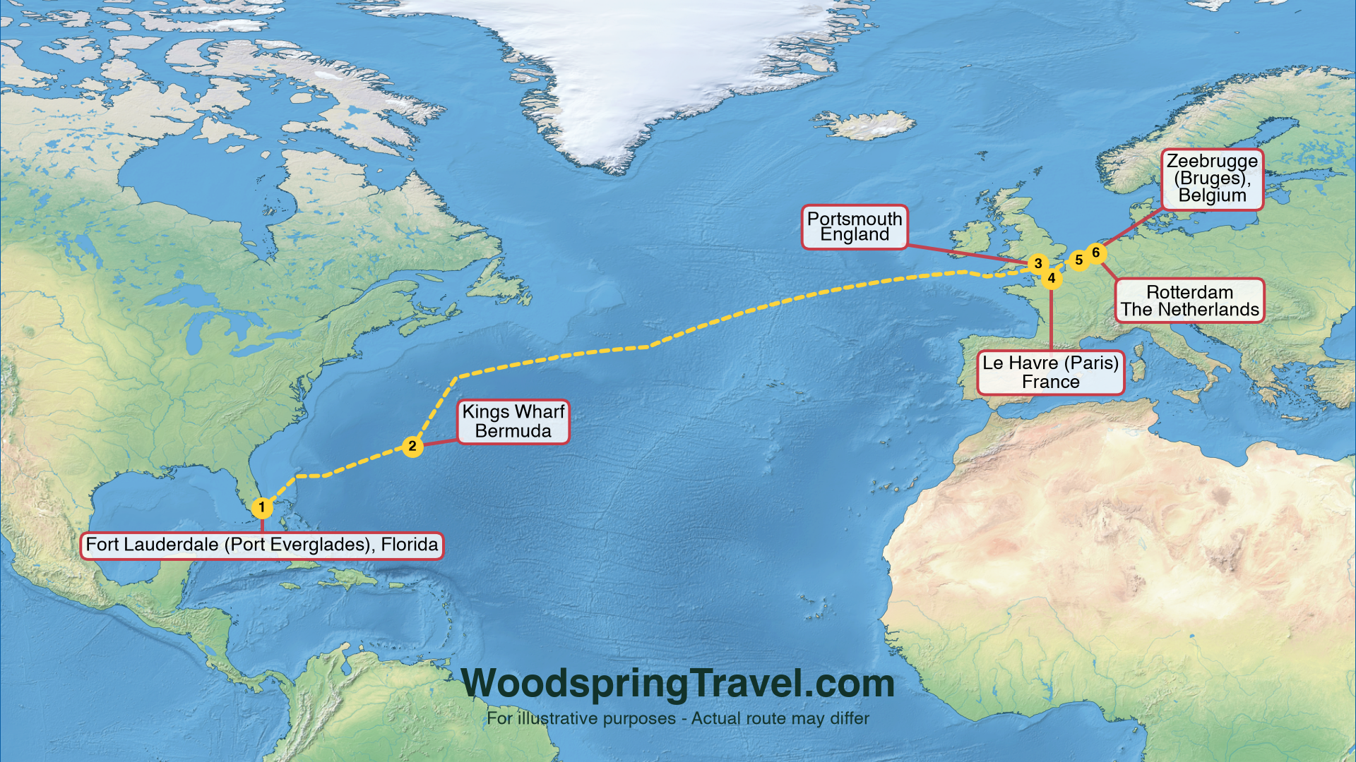 Route Illustration - Actual route may differ