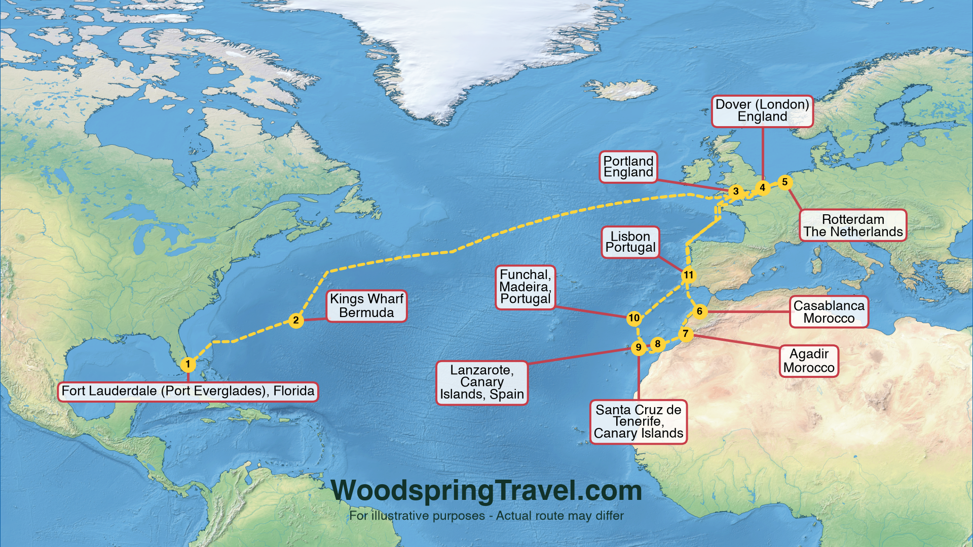 Route Illustration - Actual route may differ
