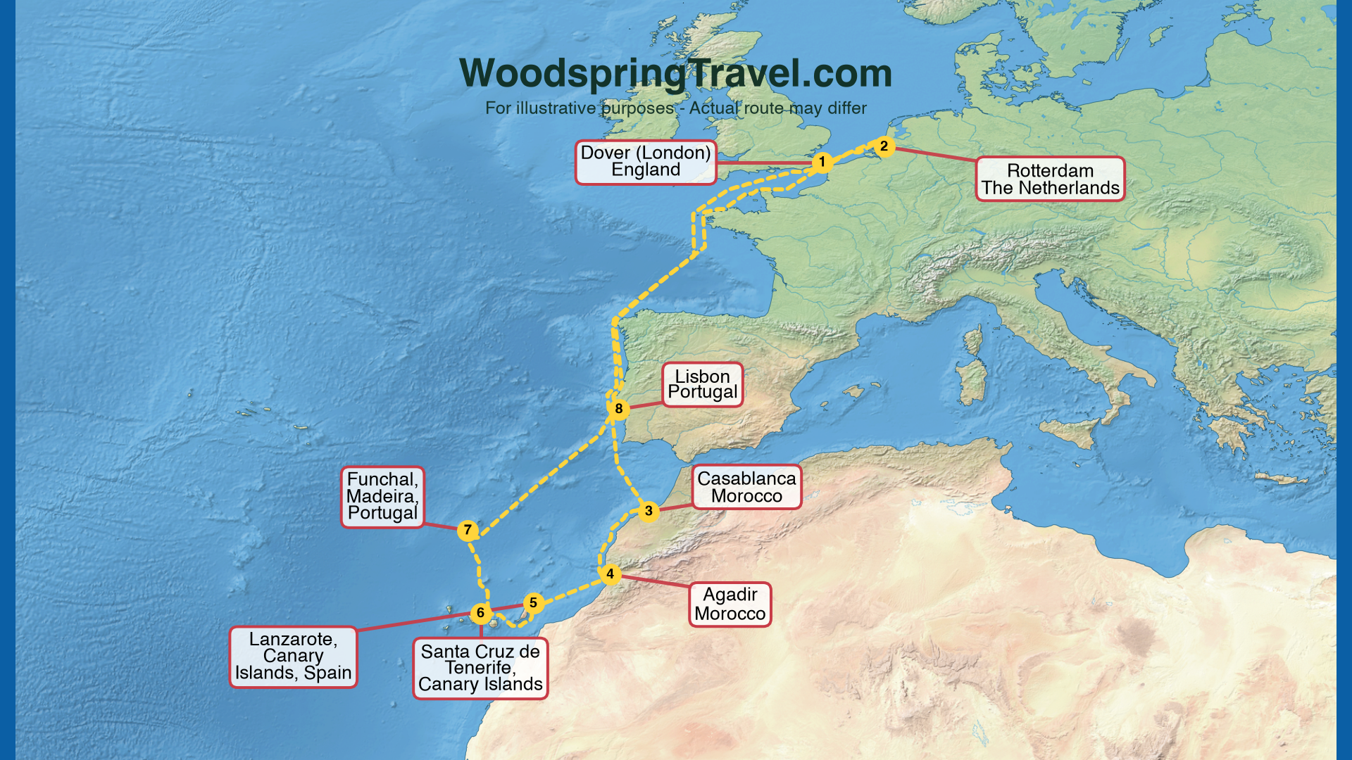 Route Illustration - Actual route may differ
