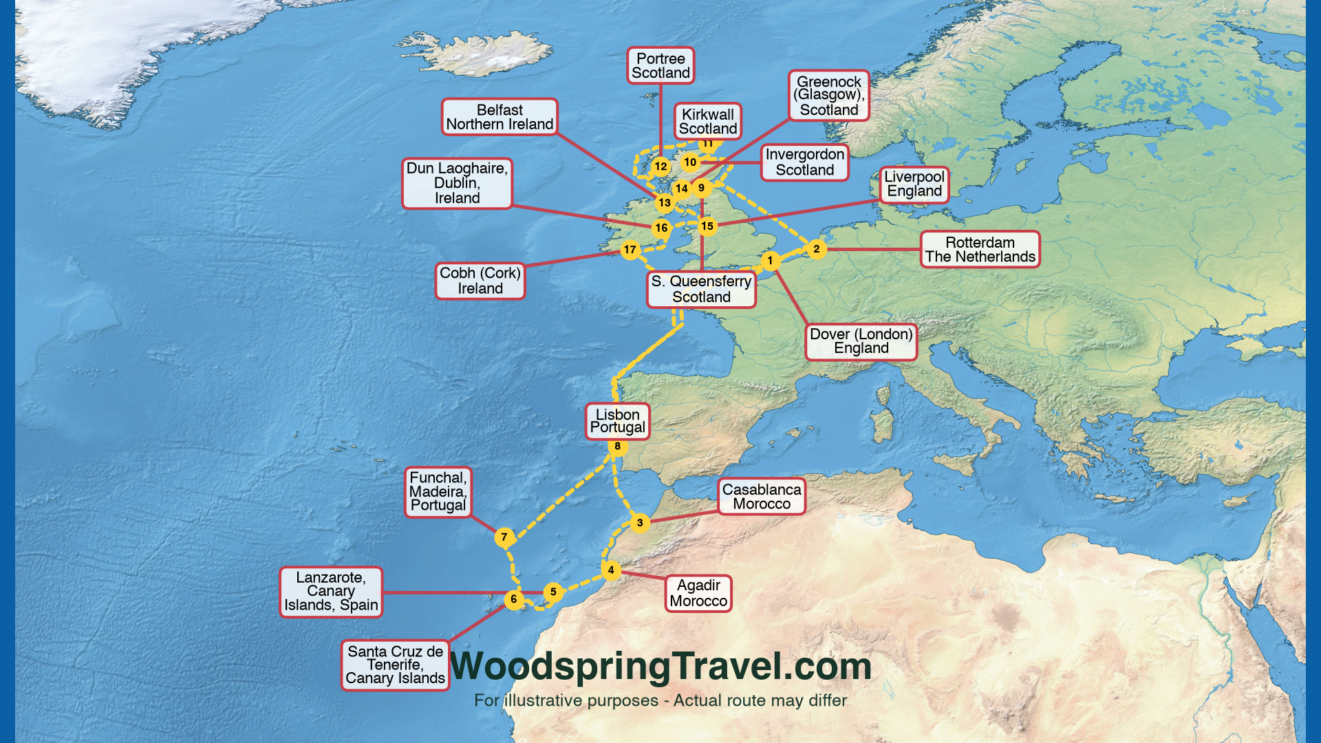 Route Illustration - Actual route may differ