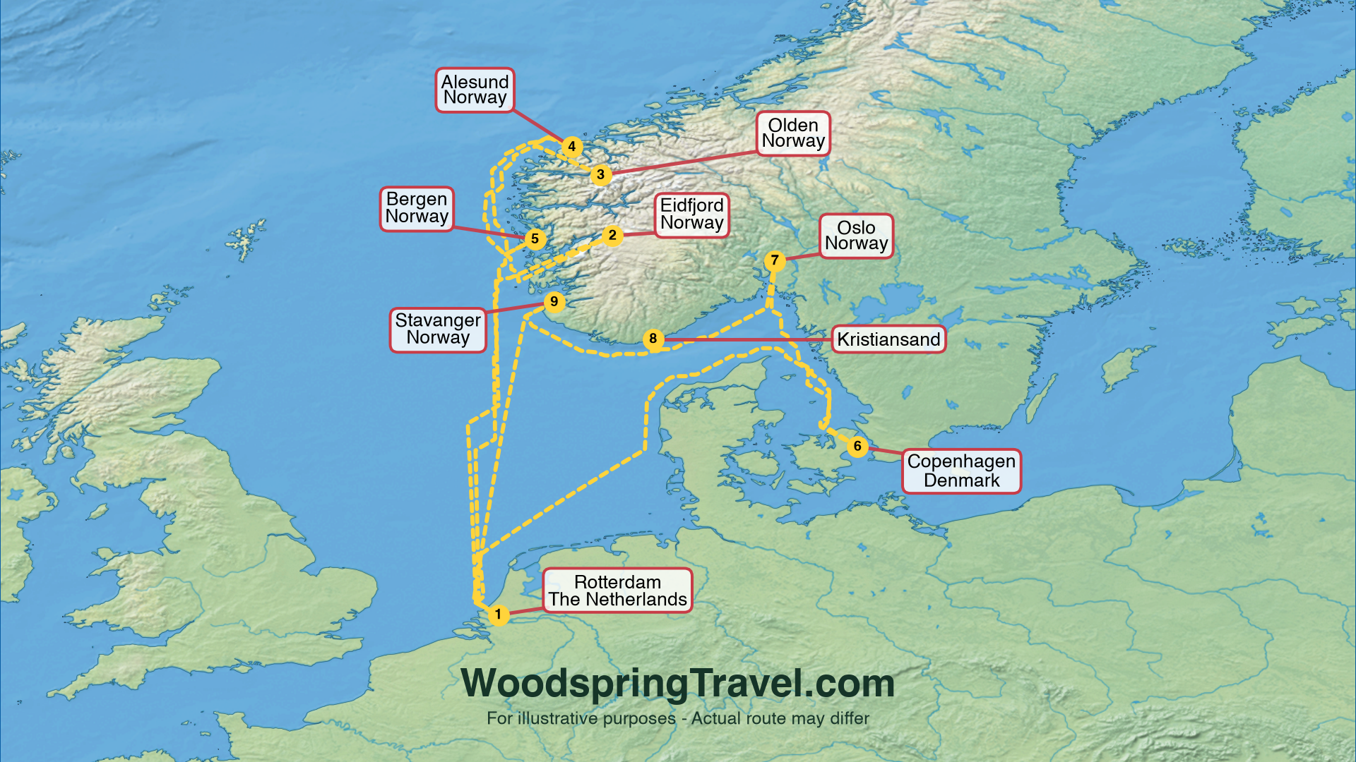 Route Illustration - Actual route may differ Route Illustration - Actual route may differ