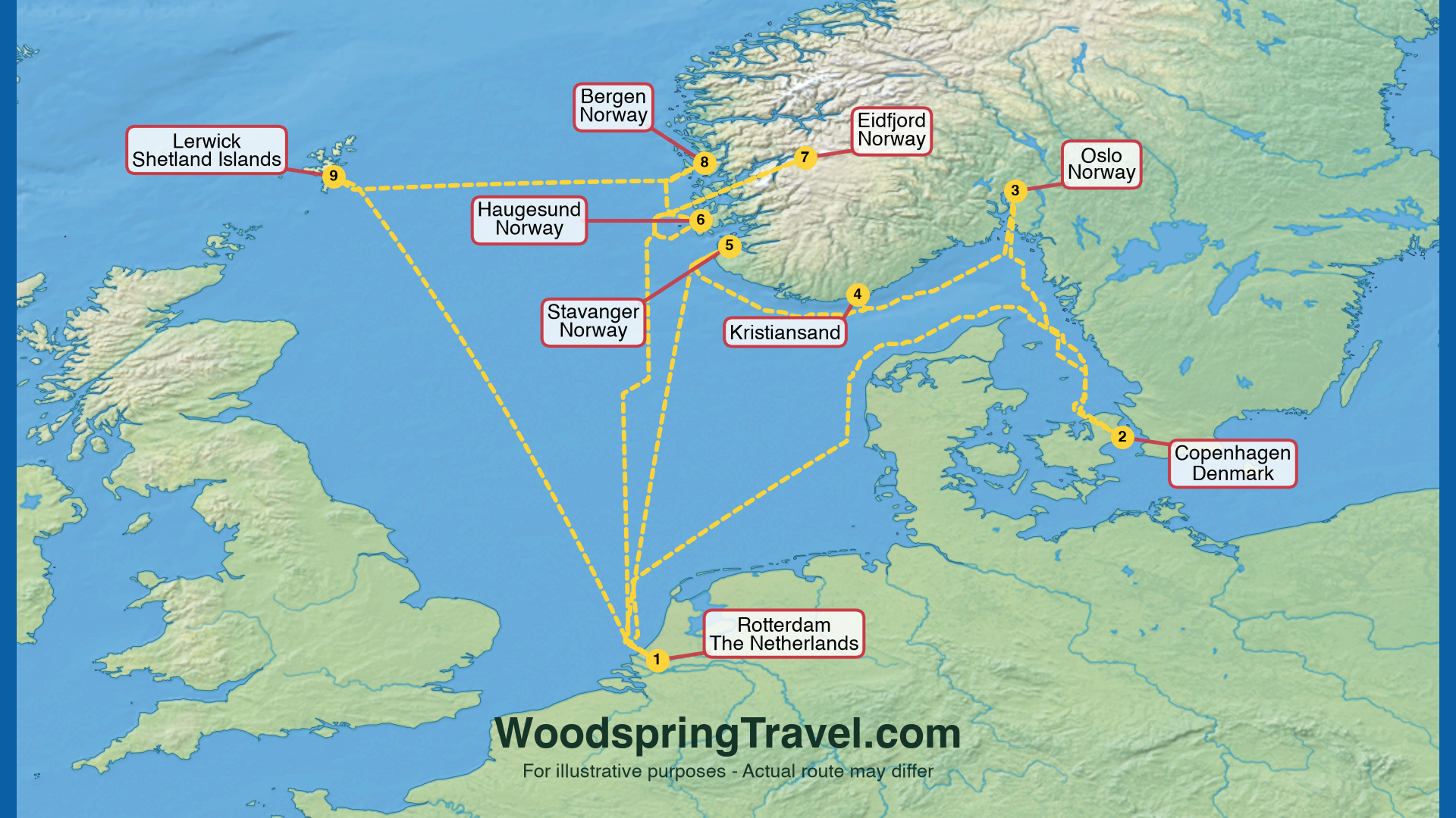Route Illustration - Actual route may differ Route Illustration - Actual route may differ