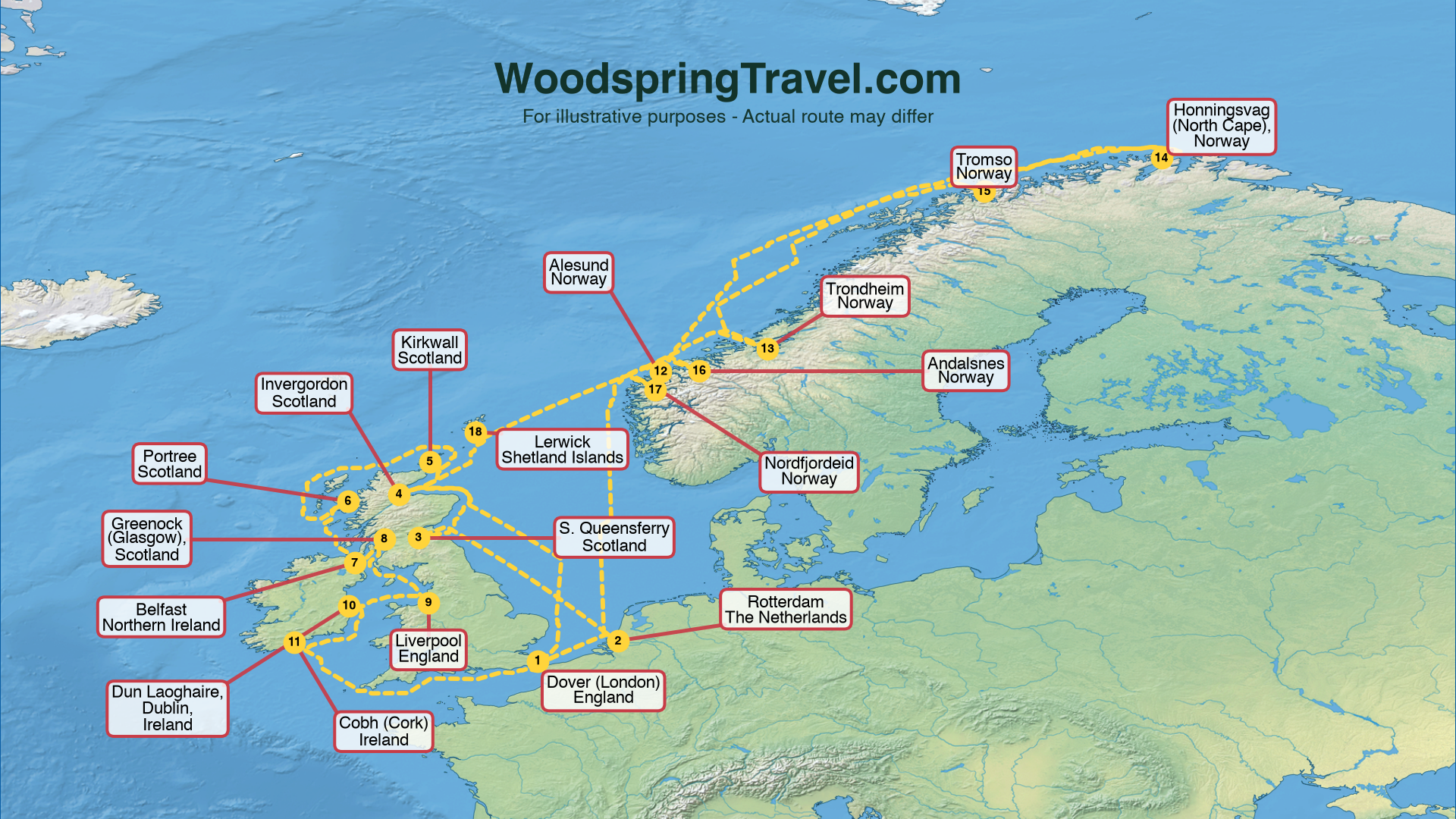 Route Illustration - Actual route may differ