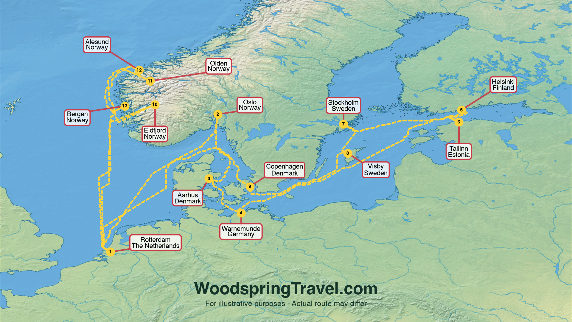 Route Illustration - Actual route may differ Route Illustration - Actual route may differ