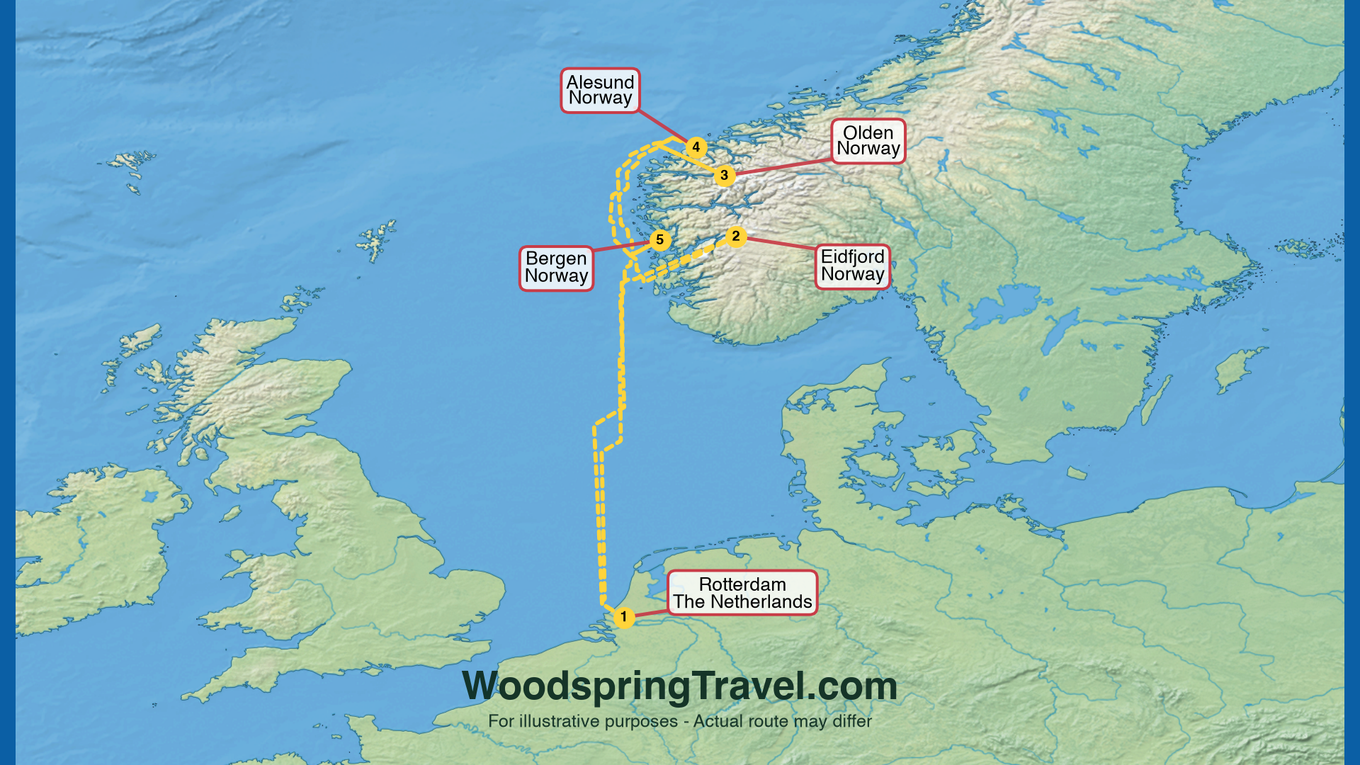 Route Illustration - Actual route may differ