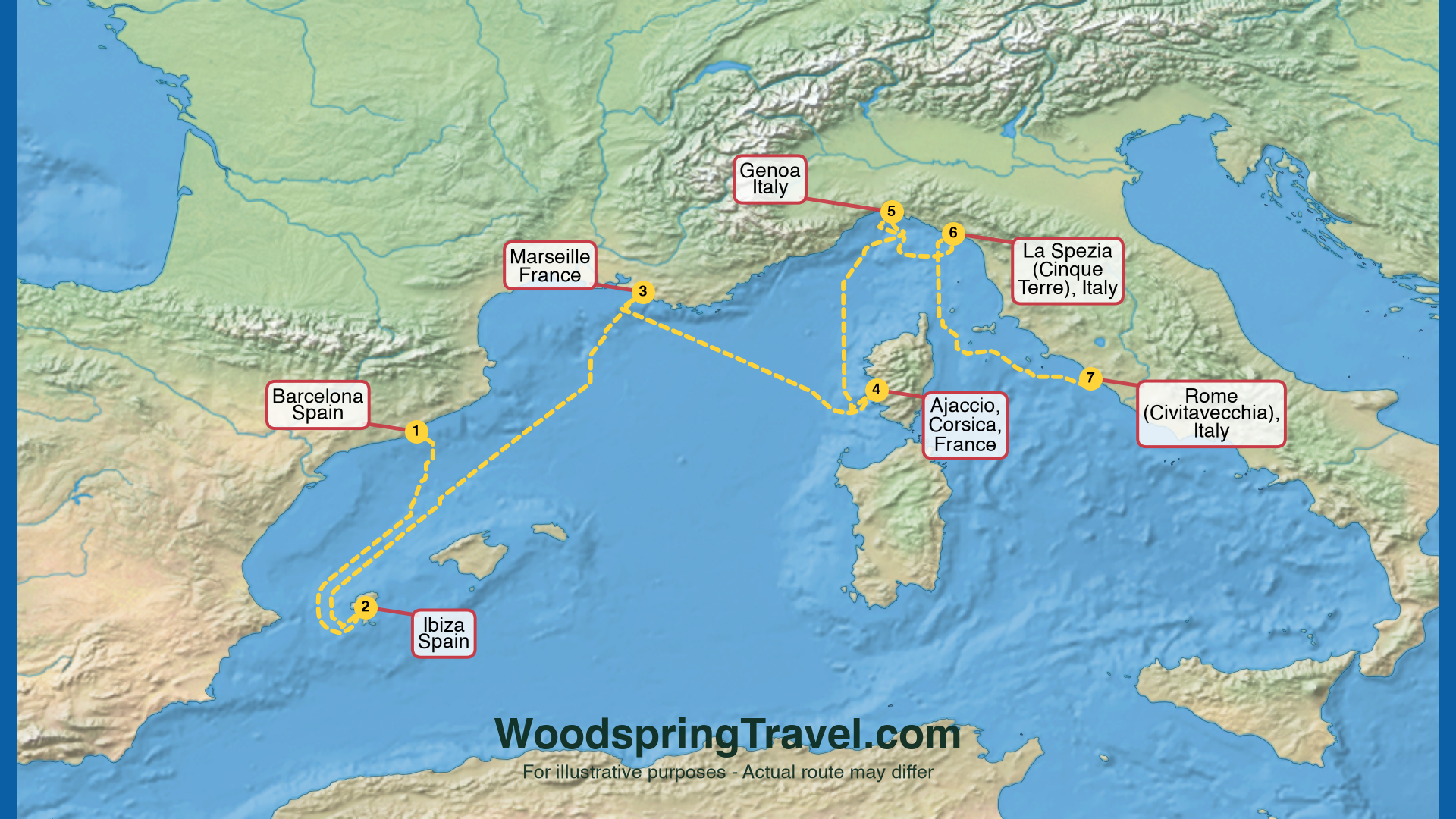 Route Illustration - Actual route may differ