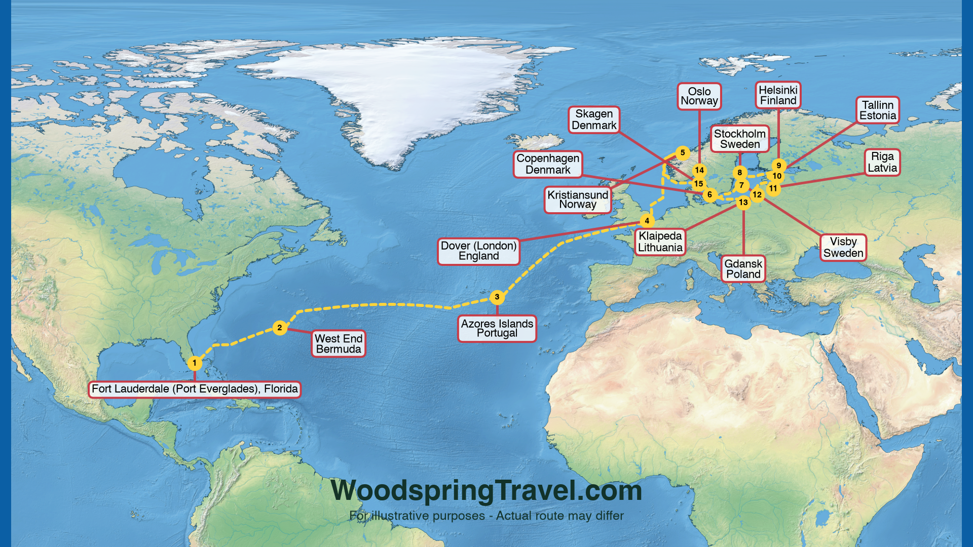 Route Illustration - Actual route may differ