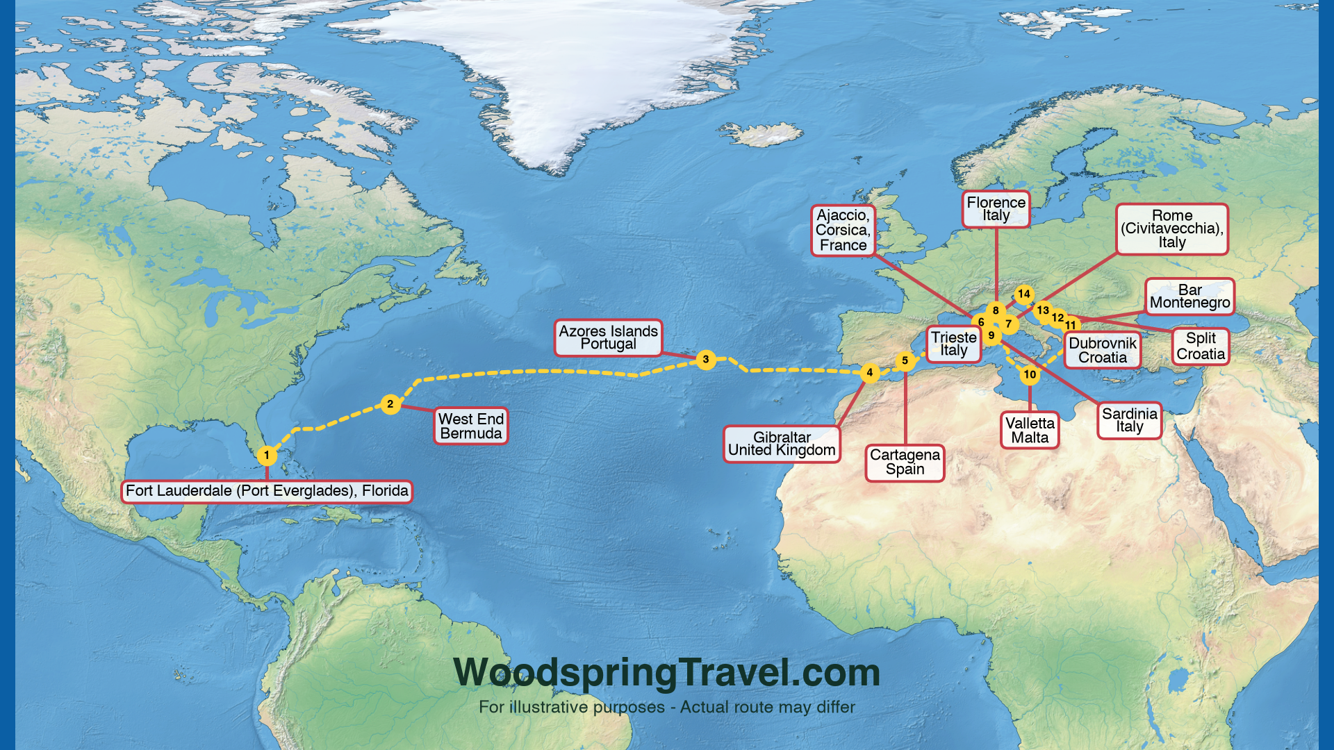 Route Illustration - Actual route may differ